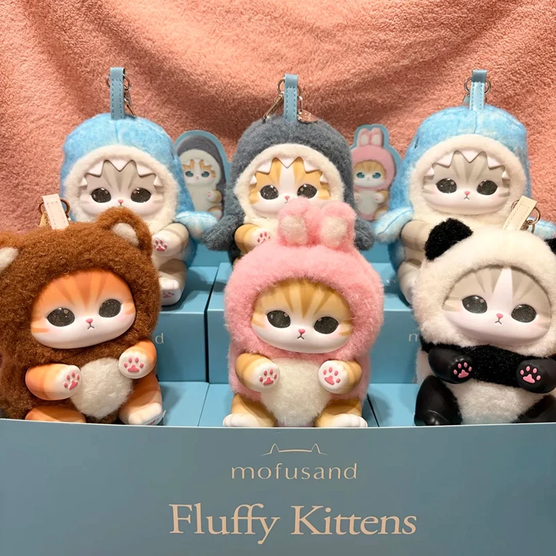 Auf Lager Mofusand X Kiramekko Vinyl Puppe Blind Box Niedliches Kätzchen Schlüsselanhänger Mädchen Rucksack Anhänger Geburtstagsgeschenk Image