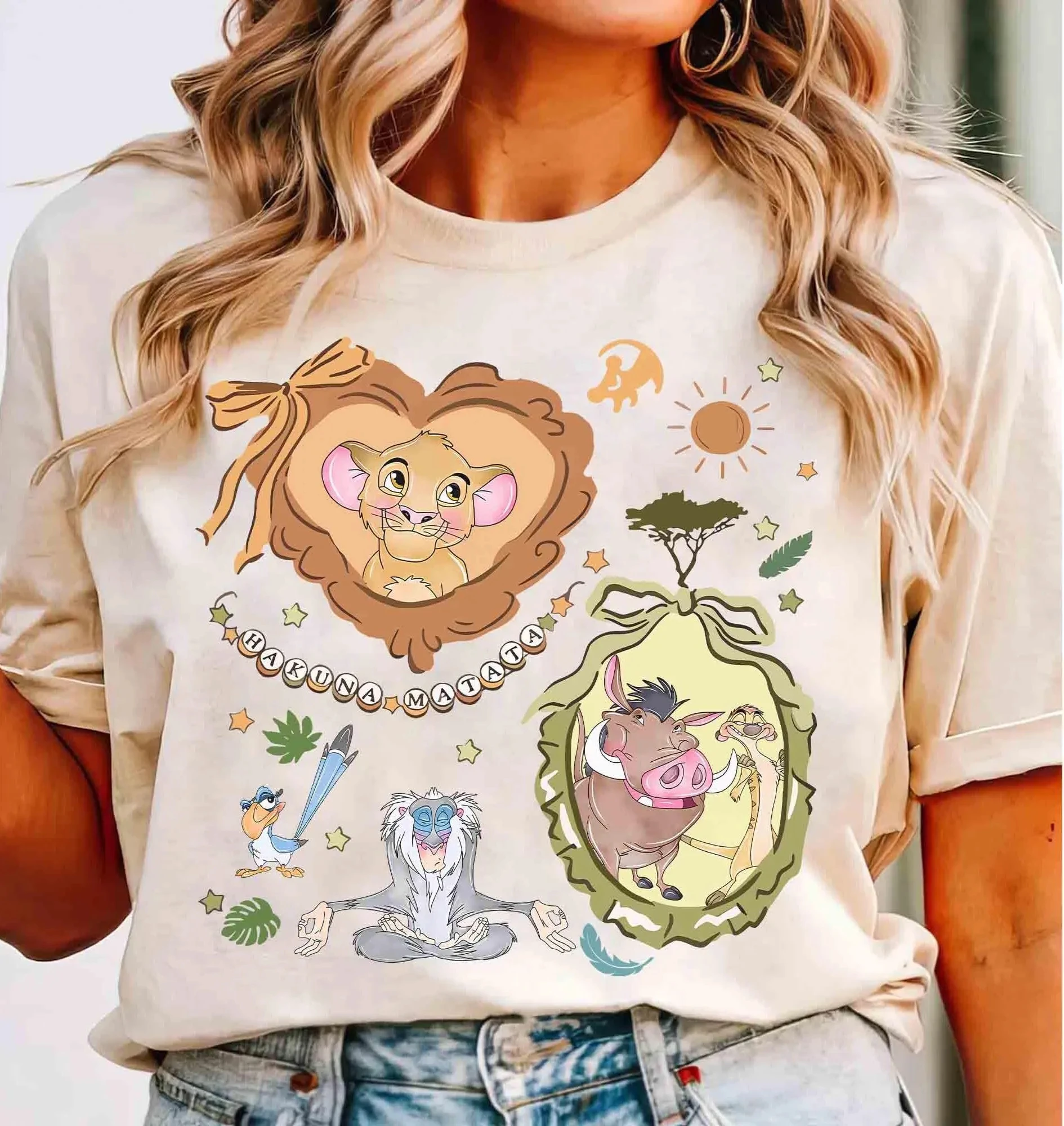 2026 Sommer Disney Der König der Löwen Simba Grafik-T-Shirt für Männer und Frauen, modisch, Baumwolle, Qualität, lässig, locker, kurzärmelig, klassisch, Unisex Image