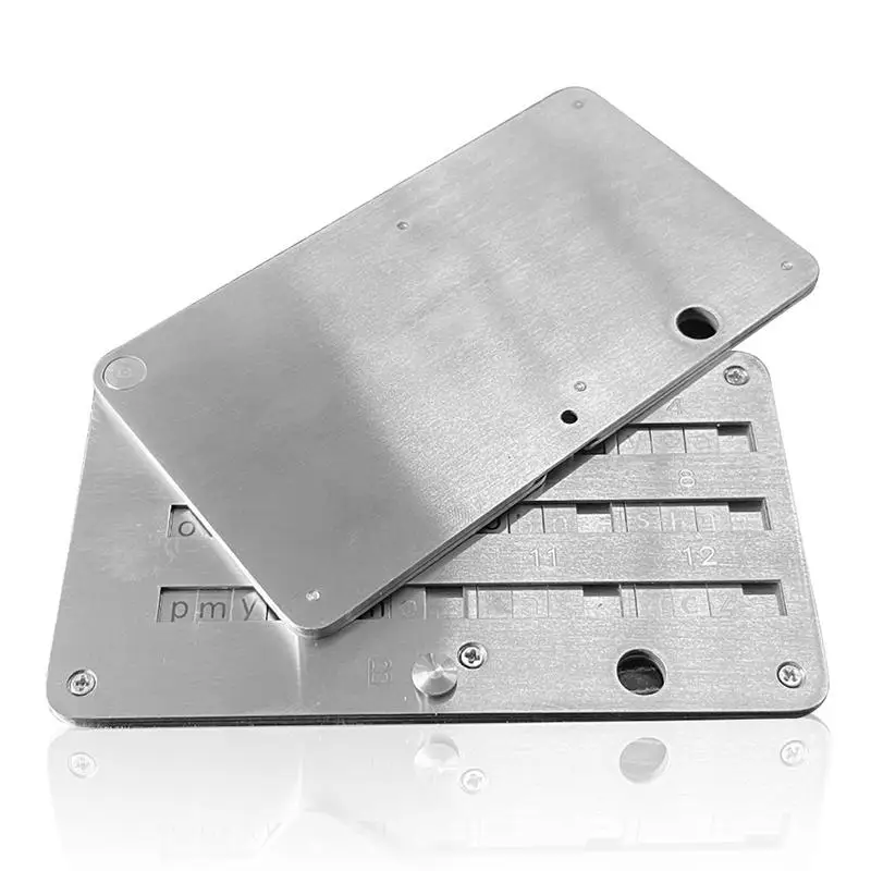 【Gut】Stabile Leistung - Krypto-Seed-Phrase-Speicherung, Sichere Bitcoin-Wallet, Private Key Kalt-Speicher-Backup 24 Wörter für BIP39 Image