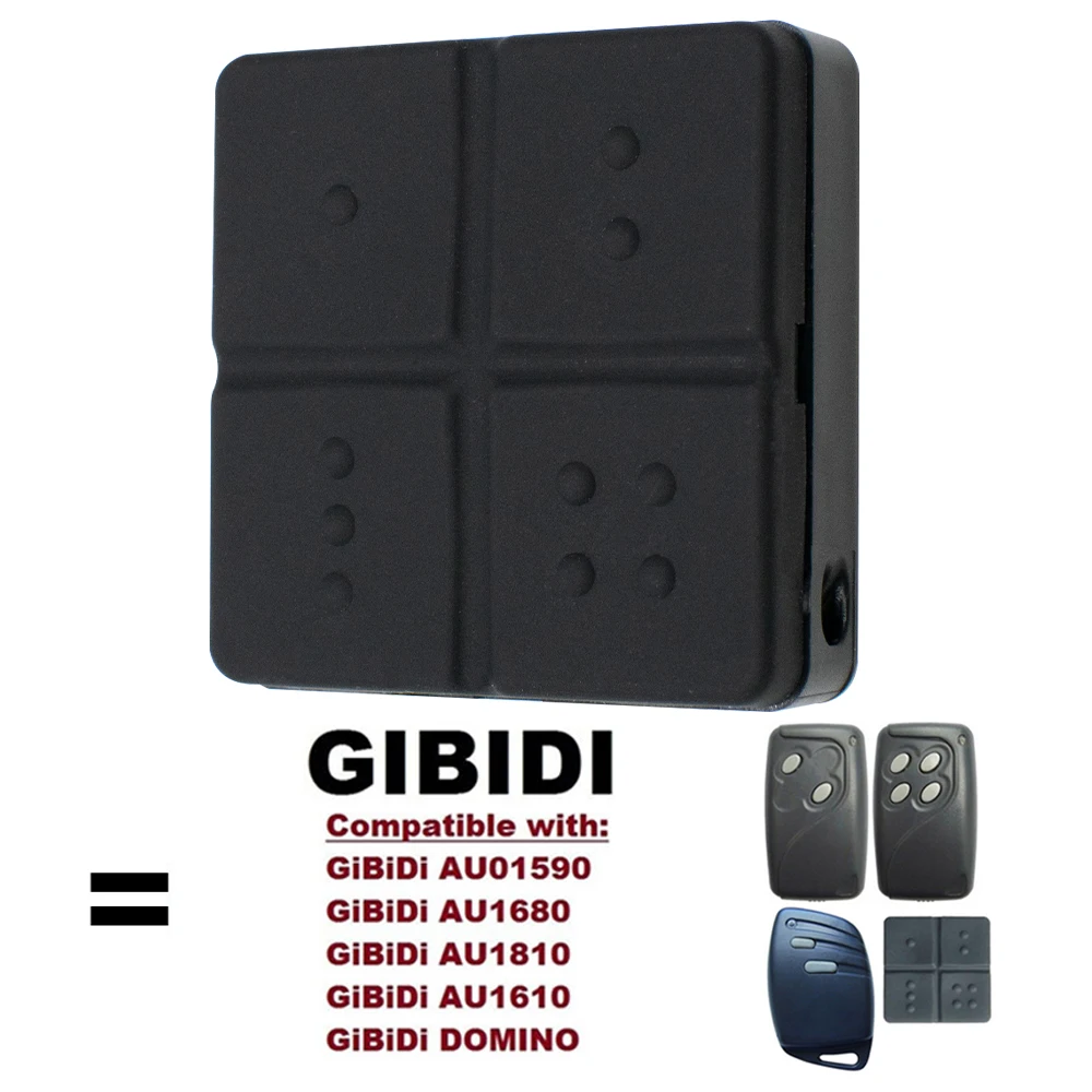 1–5 Stück GIBIDI DOMINO Rolling Code Garagenfernbedienung 433 MHz Öffner AU01590 AU1600 AU1610 AU1680 AU1810 Image