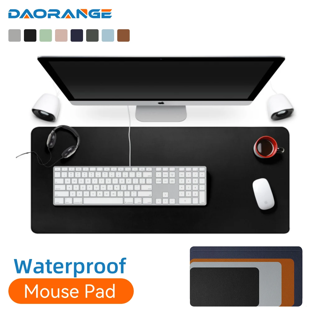 PU Leder Wasserdichte Maus Pad Große Größe Büro Schreibtisch Schutz Matte Desktop Tastatur Schreibtisch Pad Gaming Mousepad PC Zubehör Image