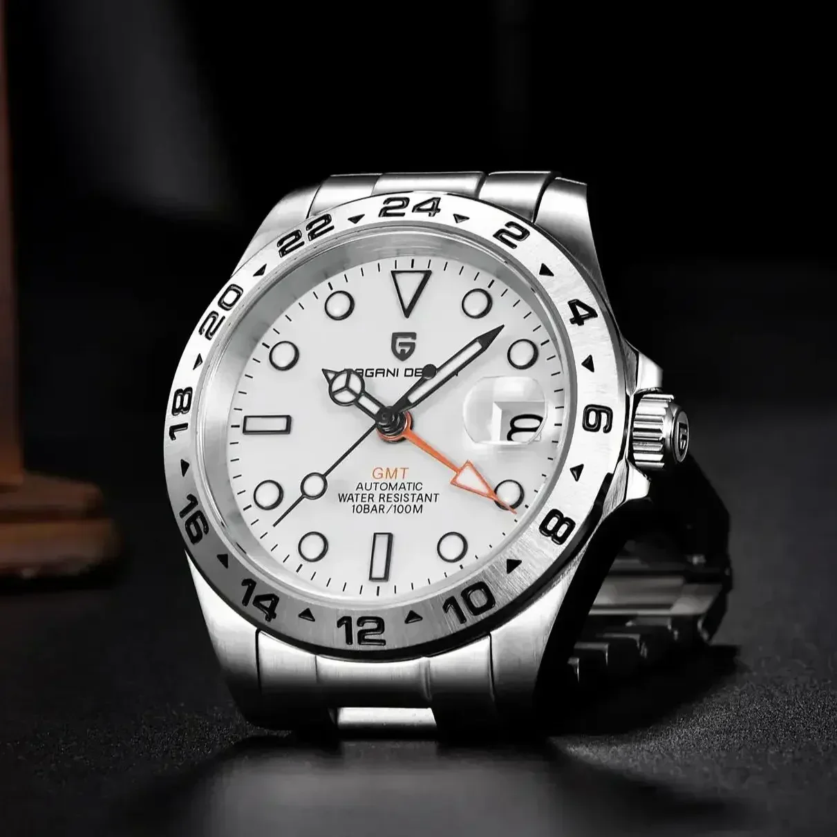 Pagani Design 2026 Neue Mode NH34 Herren GMT Automatik-Mechanische Uhr Hochwertige Saphirglas Edelstahl Wasserdicht 10Bar BGW Image