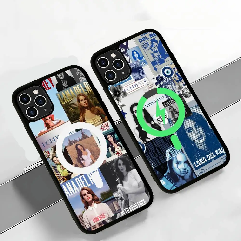 Sängerin Lana-Del R-Rey Handyhülle für iPhone 17 16 15 14 13 12 11 Pro Max Mini für Magsafe Magnetisches Kabelloses Laden Image