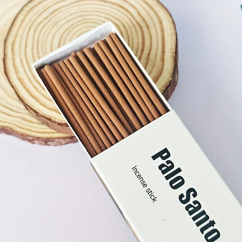 30 Stäbchen Hochwertiges Palo Santo Räucherwerk Weißer Salbei Zeder Kaffee Raumduft Natürliche Aromatherapie Geeignet für Yoga Meditation Image