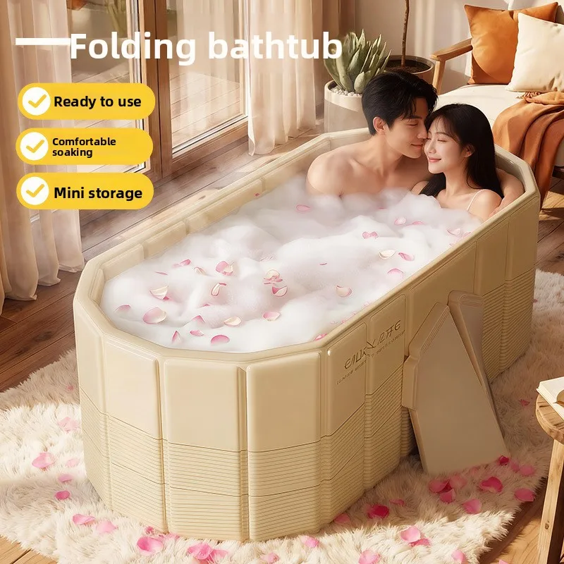 Winter Haushalt Erhöhte Tragbare Erwachsene Konstante Temperatur Badewanne Verdickte Umweltfreundliche Pvc1,5 m Badewanne Image