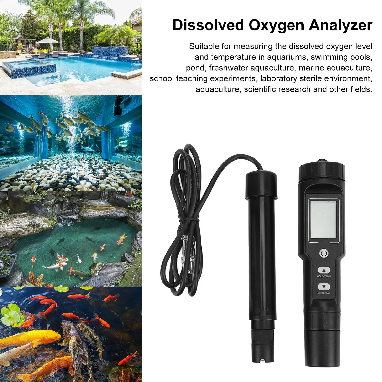 DO9100 Tragbares Digitales Gelöst-Sauerstoff-Messgerät mit Temperaturdetektor für Aquarium Schwimmbad Gelöst-Sauerstoff-Tester Image