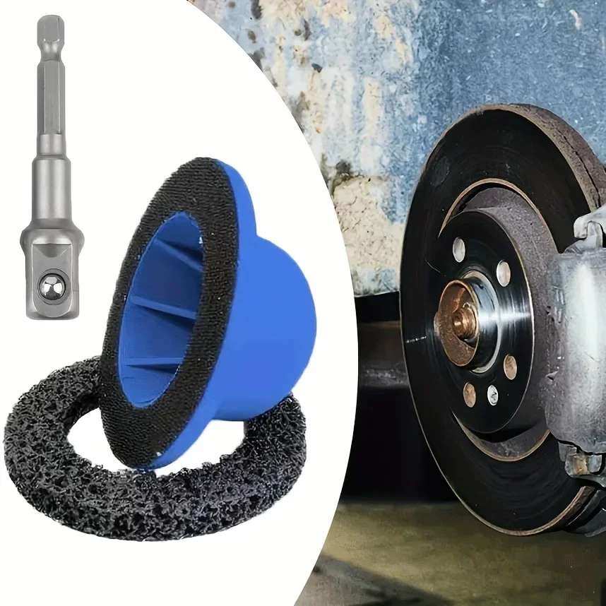 6-Zoll Silikon-Kohlenstoff-Schleifrad mit Bohradapter - Professionelles Oberflächenbehandlungs- und Reinigungsset, Geeignet für Autos Image