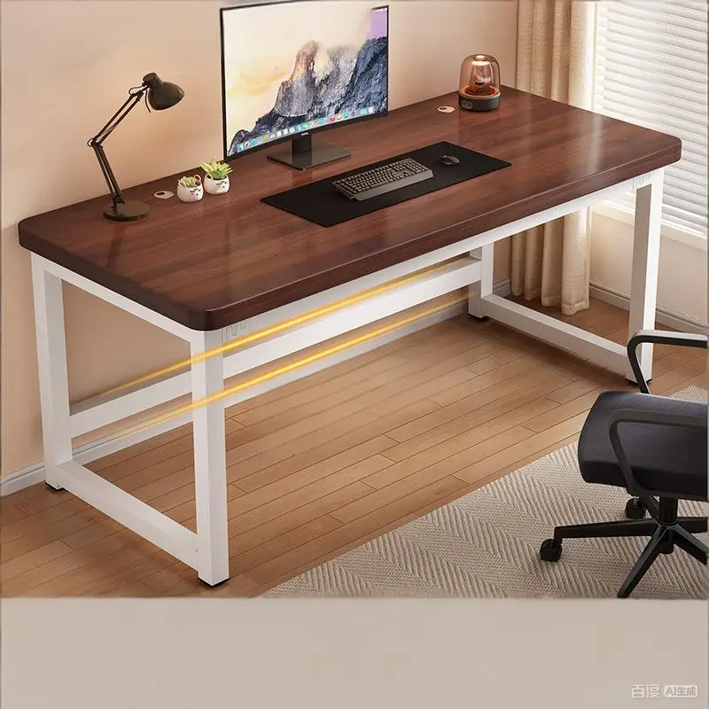 Computertisch aus Massivholz, Arbeitstisch, Schreibtisch, langer Tisch, einfacher Gaming-Schreibtisch für das Schlafzimmer, Werkbank