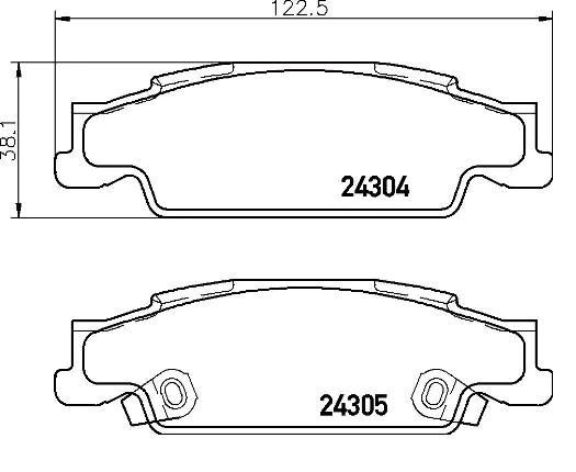 BREMBO Bremsbelagsatz CADILLAC P 09 007 89060217,89060372 Image