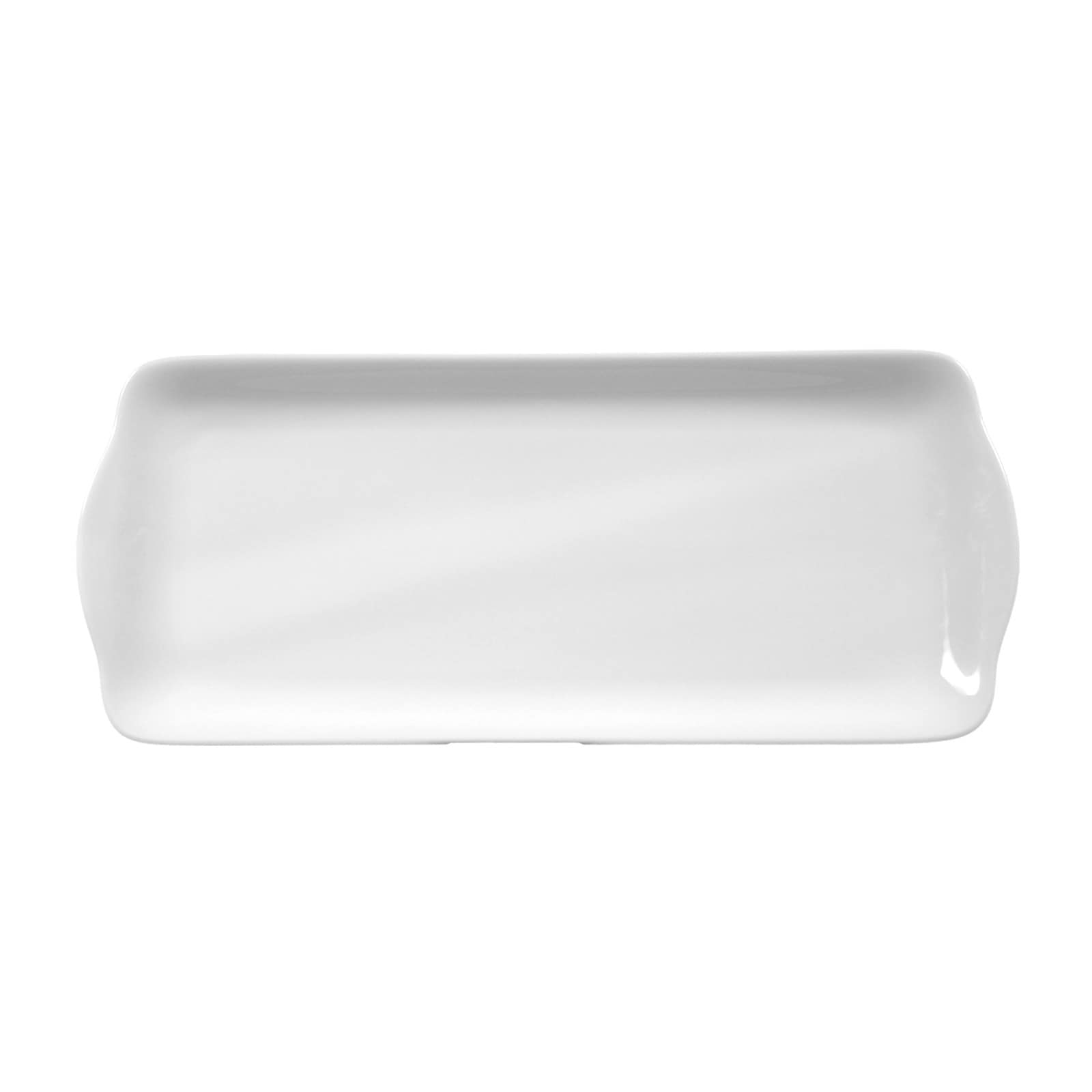 Servierplatte SELTMANN WEIDEN "Kuchenplatte Rondo/Liane 35 x 15 cm weiß", weiß, Porzellan, Servierplatten, Servierplatte