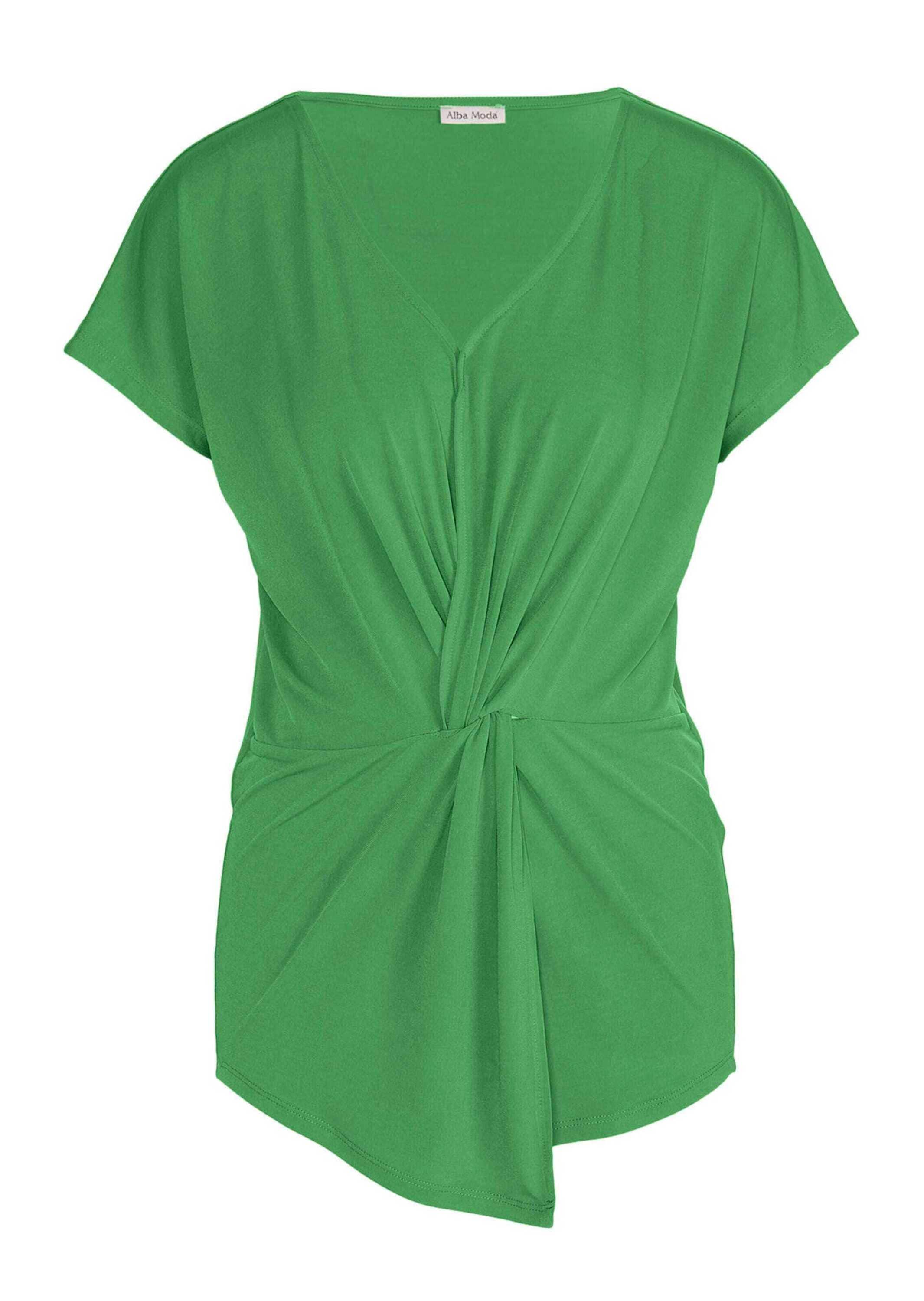 Kurzarmshirt ALBA MODA "Shirt Shirt", Damen, Gr. 34, grün, Obermaterial: 95% Polyester PES. 5% Elasthan EL., Shirts