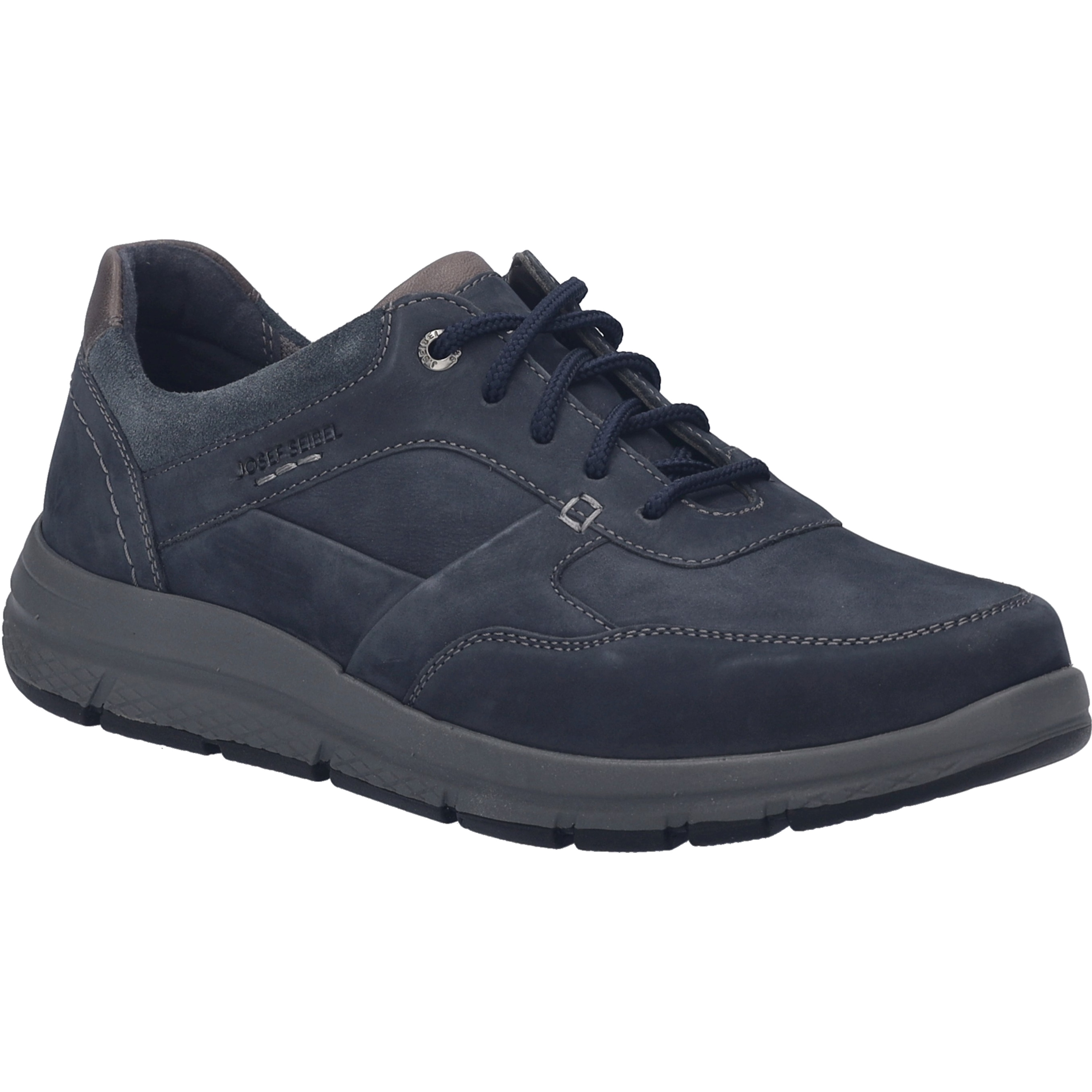 Sneaker JOSEF SEIBEL "Giuseppe 12, indigo-kombi", Herren, Gr. 43, blau (indigo, kombi), Obermaterial: 100% Rindsleder Leather cow., Schuhe Sneaker