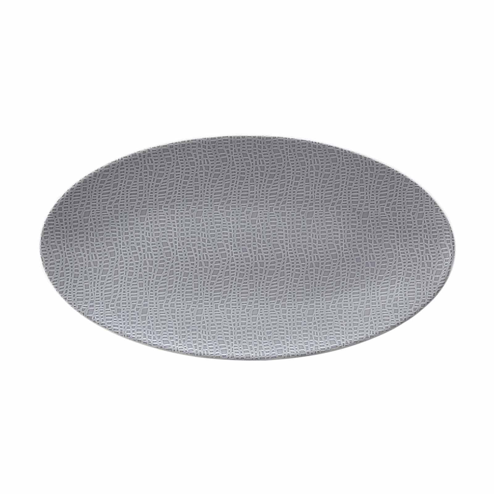 Servierplatte SELTMANN WEIDEN "Servierplatte Life Fashion 33x18 cm", grau (elegant grau), L:32,9cm, Porzellan, Servierplatten, Servierplatte