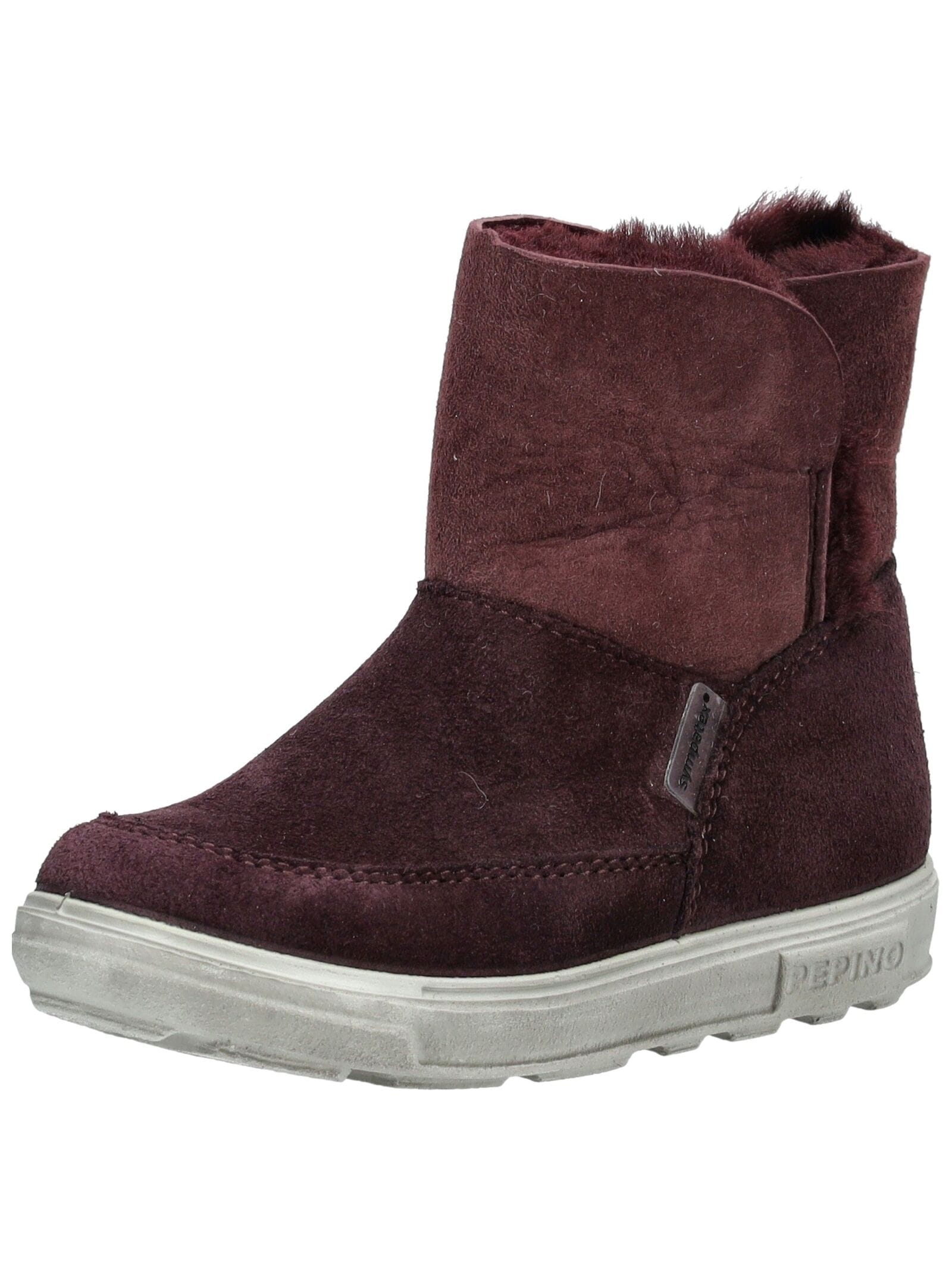 Stiefelette PEPINO "Pepino Stiefelette Veloursleder", Damen, Gr. 27, pflaume, Veloursleder, Schuhe Stiefelette