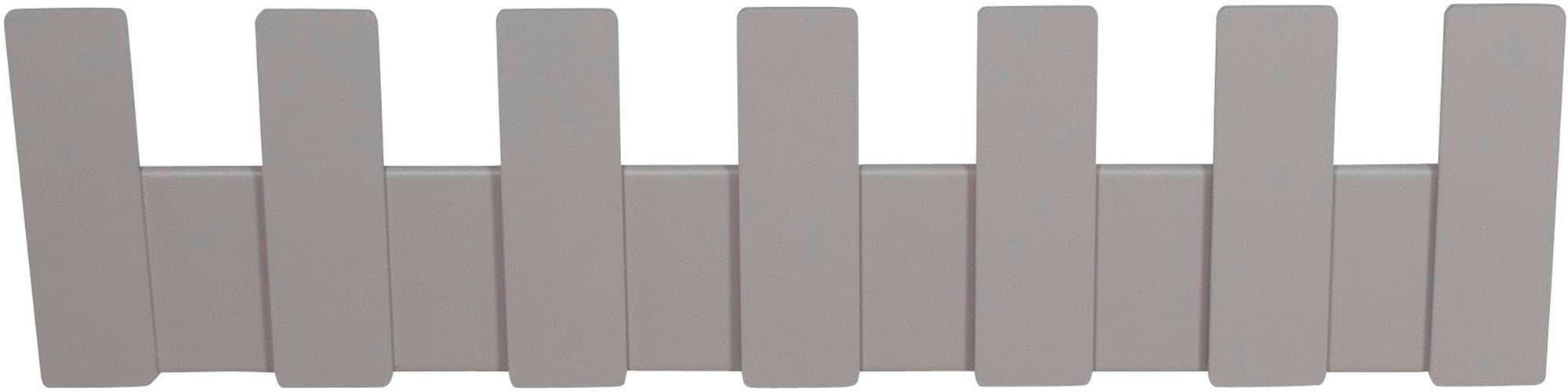 Garderobenhaken SPINDER DESIGN, grau (silky taupe), B:64cm H:17cm T:7,3cm, Metall, Garderobenhalter, Kleiderhaken, Metall, Breite 64 cm, 7 haken