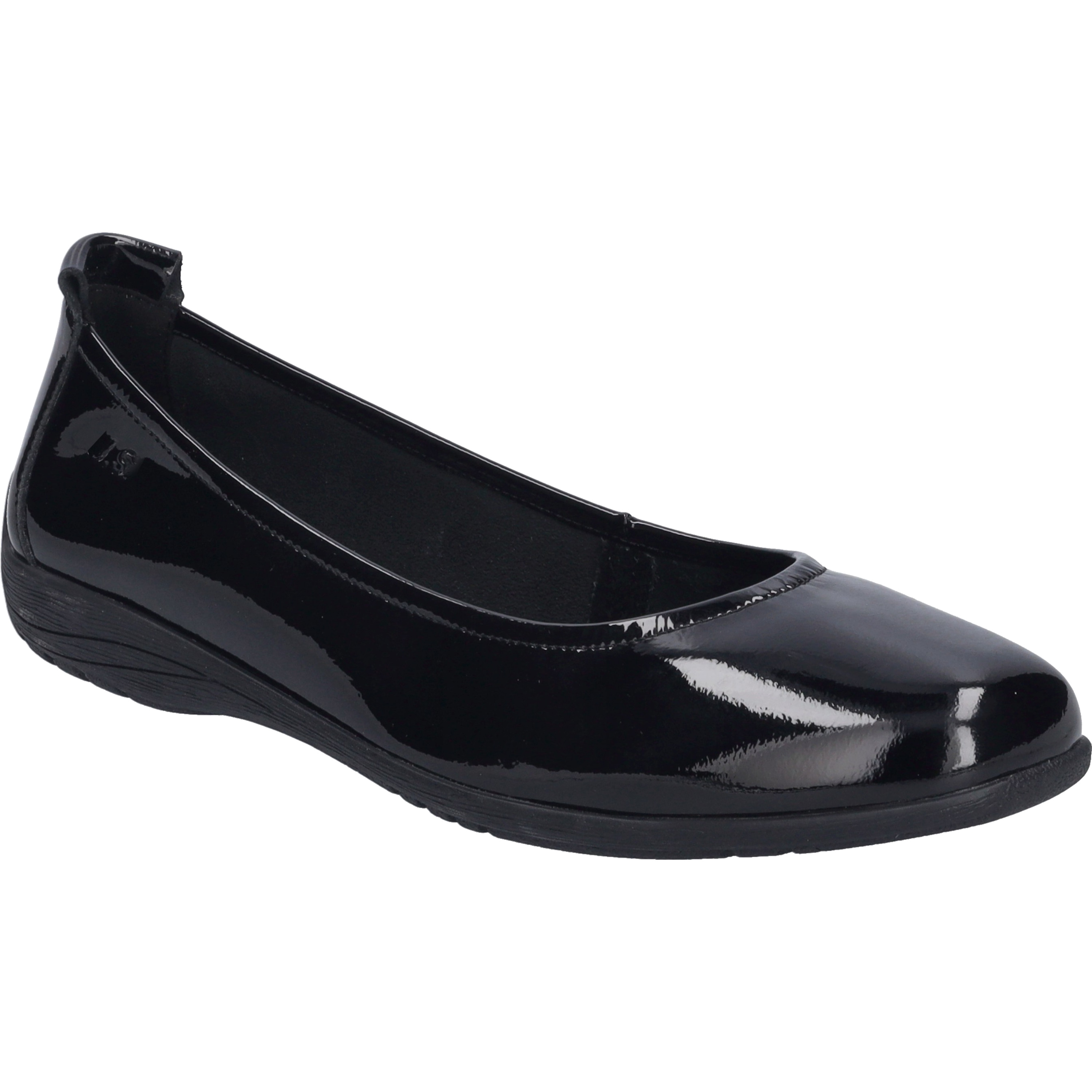 Ballerina JOSEF SEIBEL "Fenja 01, black-black", Damen, Gr. 37, schwarz (schwarz, schwarz), Obermaterial: 100% Rindsleder Leather cow., Schuhe Ballerina
