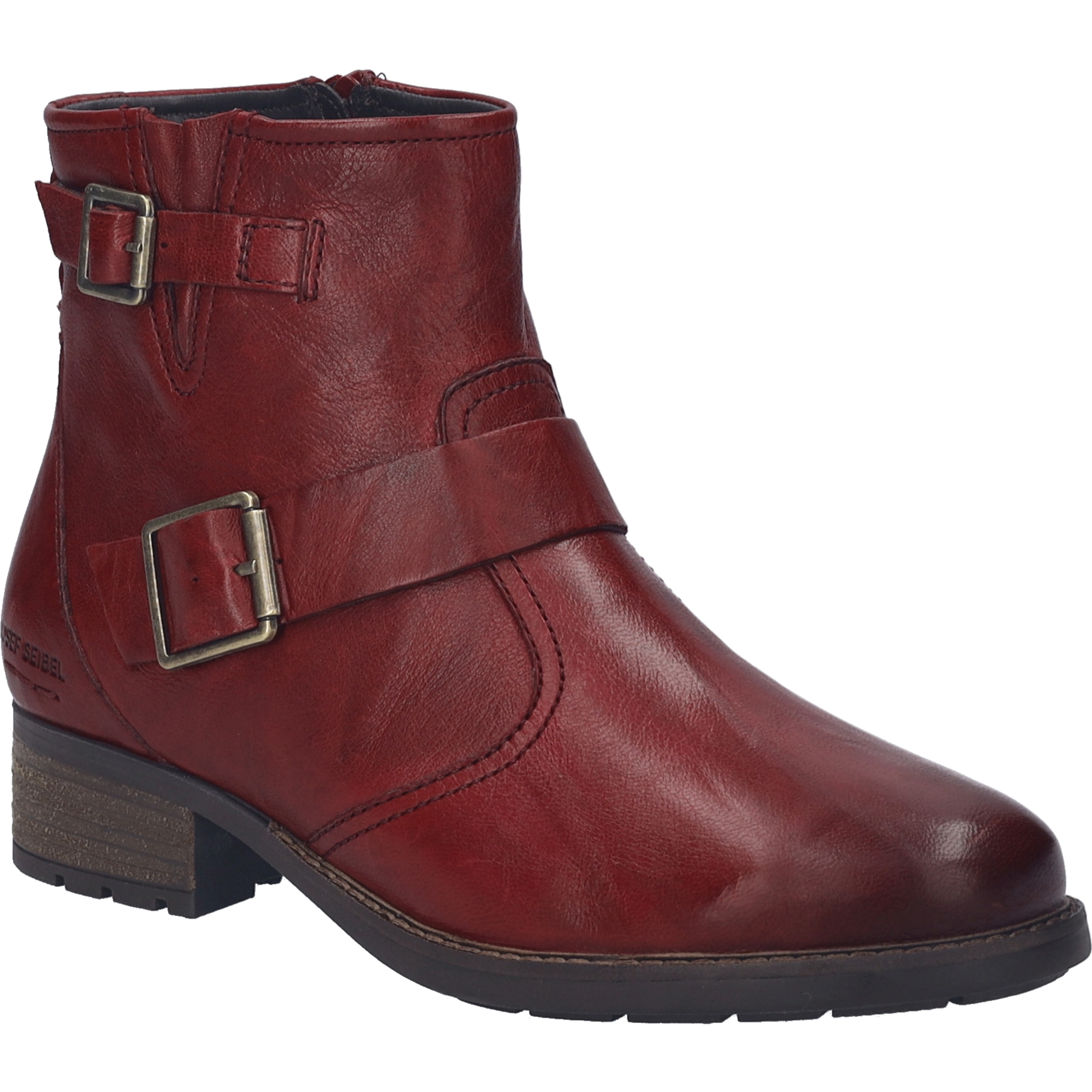 Stiefelette JOSEF SEIBEL "Kate 21, bordeaux", Damen, Gr. 37, rot (bordeaux), Obermaterial: 100% Rindsleder Leather cow., Schuhe Stiefelette