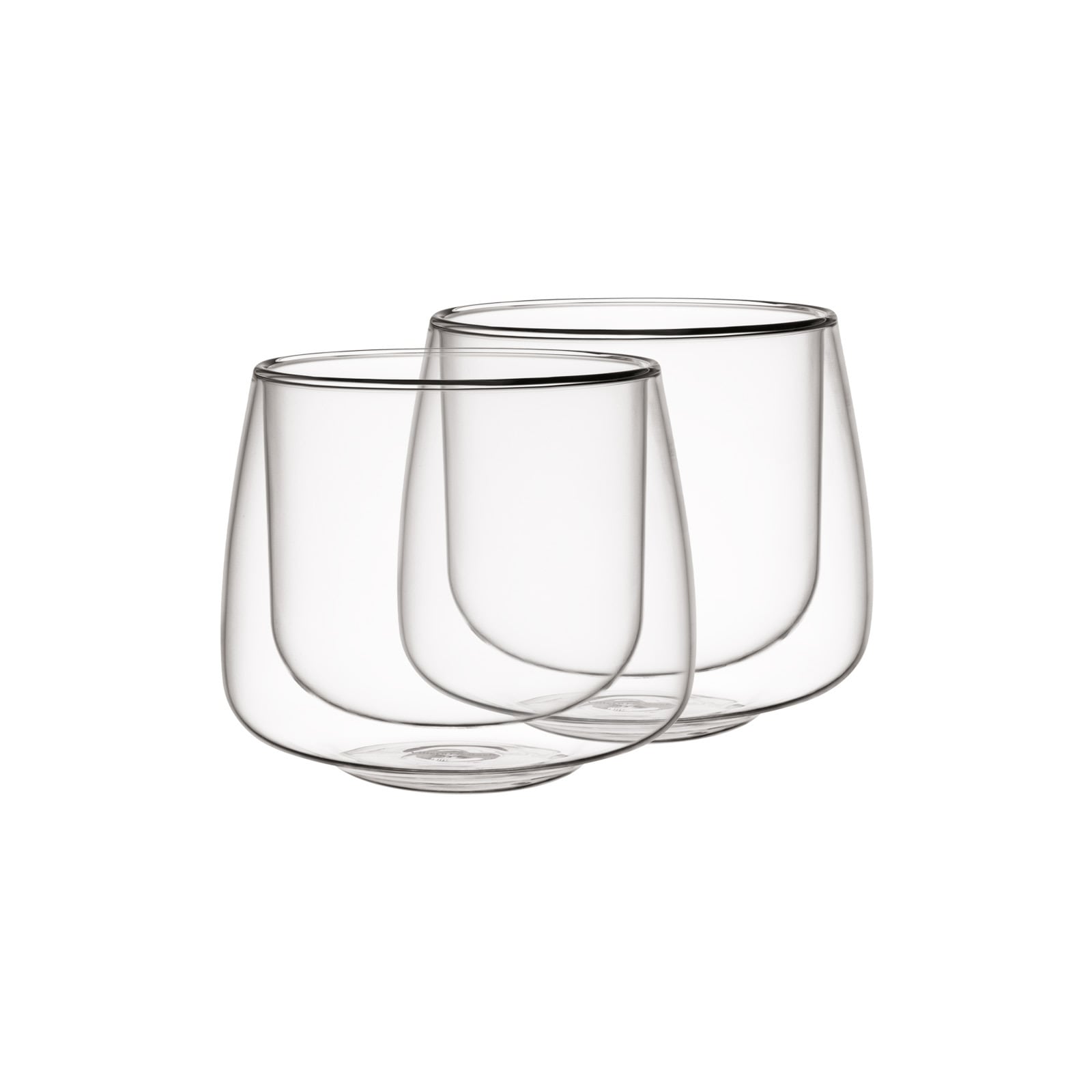 Thermoglas VILLEROY & BOCH "Cappuccino-Becher Artesano Hot & Cold 250 ml 2er Set transparent", bunt (transparent), 2 tlg., Glas, Trinkgefäße Image