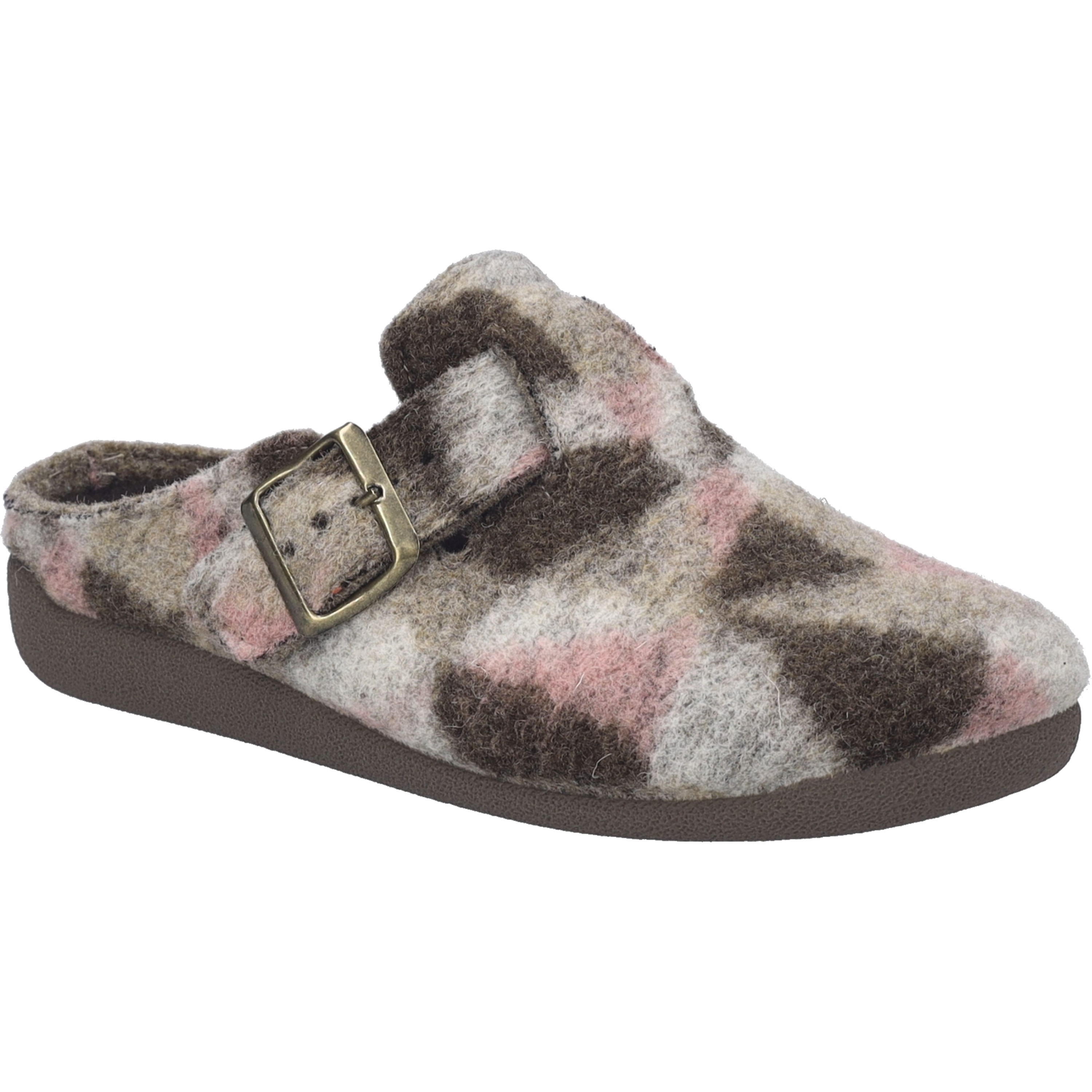 Hausschuh JOSEF SEIBEL "Cara 01, beige-multi", Damen, Gr. 42, beige (beige, multi), Obermaterial: 100% Textilmaterial TEXMAT., Schuhe Hausschuh