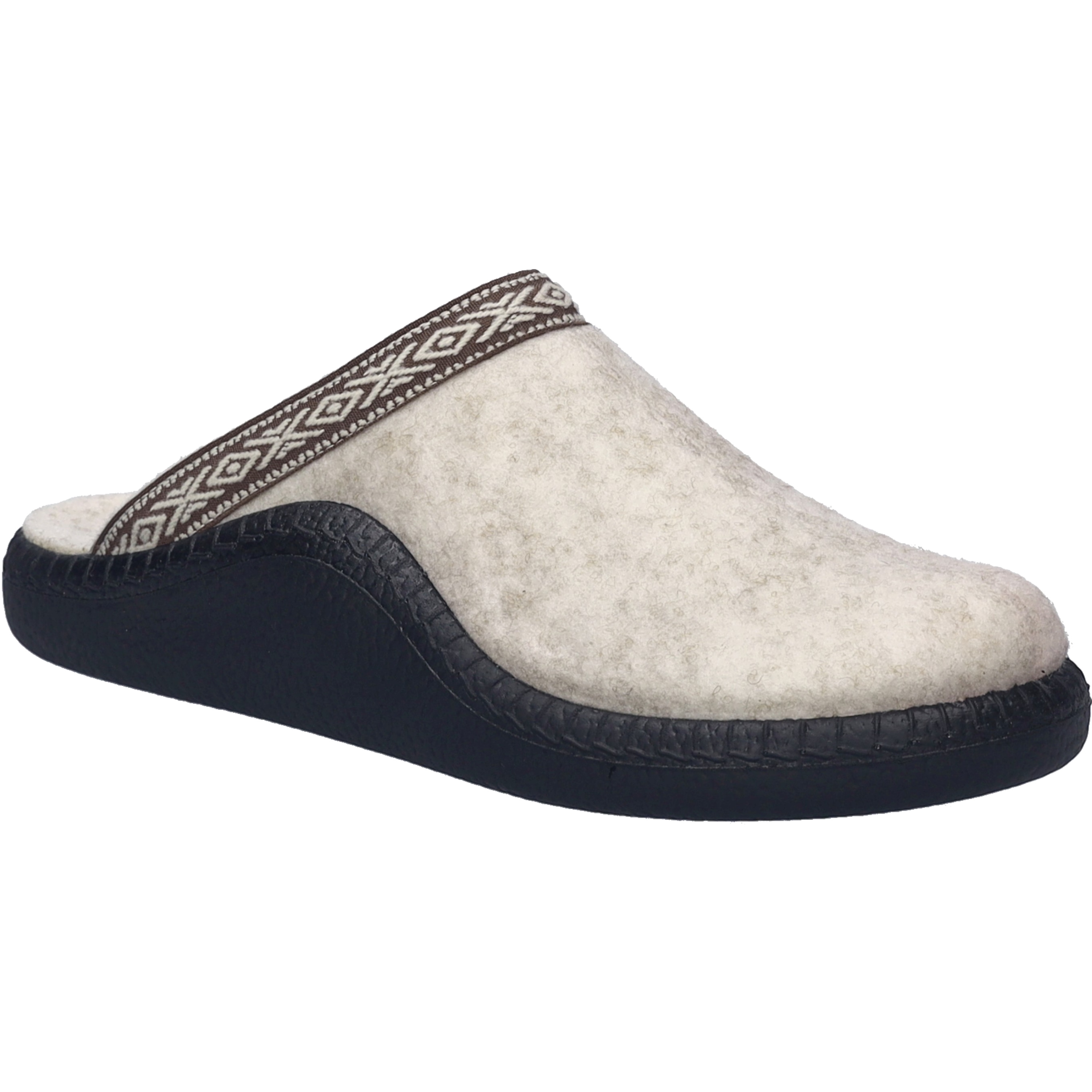 Hausschuh JOSEF SEIBEL "Monaco D 05, natur-kombi", Damen, Gr. 40, beige (natur, kombi), Obermaterial: 100% Textilmaterial TEXMAT., Schuhe Hausschuh