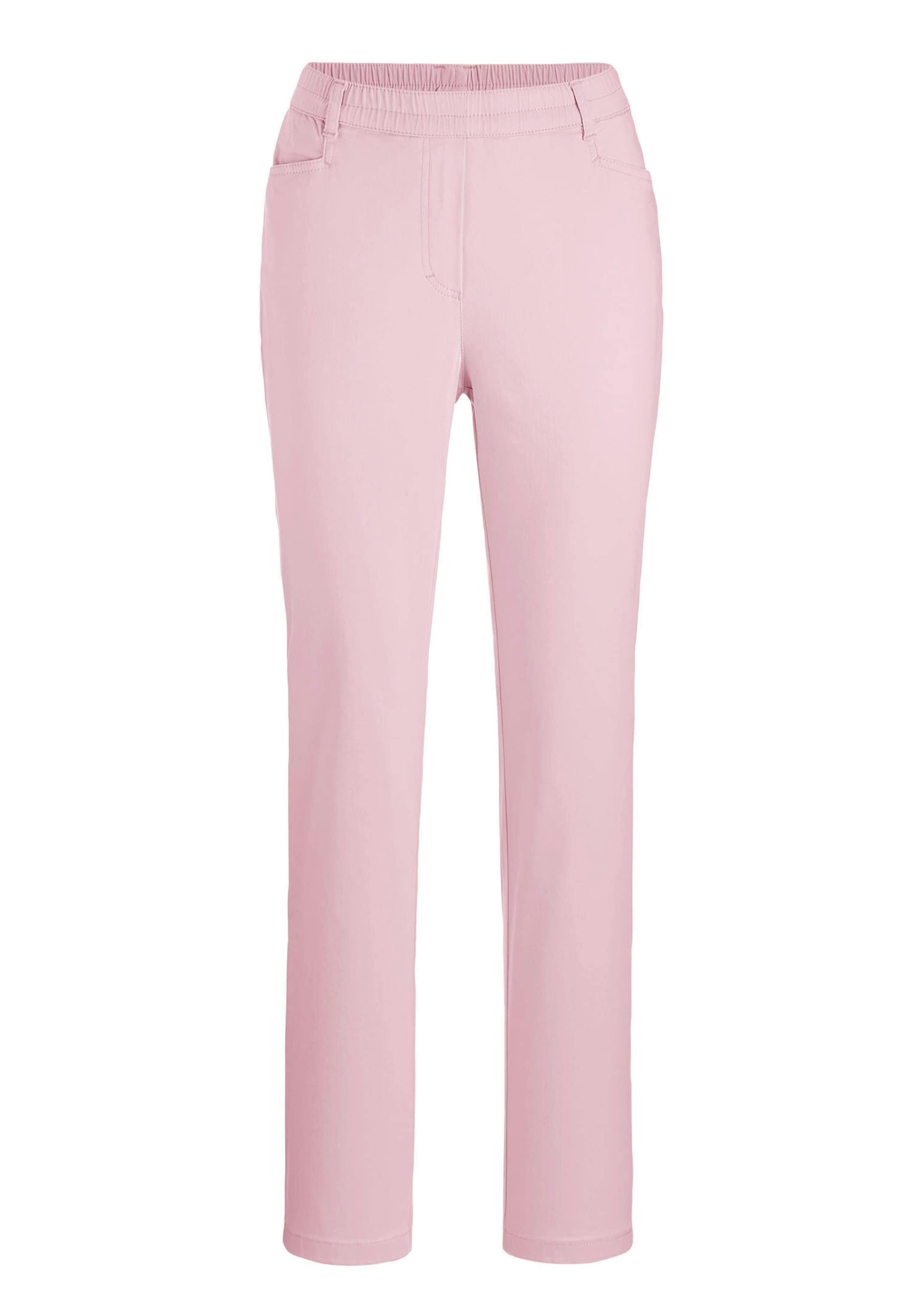 Schlupfhose GOLDNER "Kurzgröße Leichte Baumwollschlupfhose LOUISA", Damen, Gr. 23, K-Gr, rosa (geranie), Obermaterial: 98% Baumwolle CO. 2% Elasthan EL., Hosen Schlupfhose