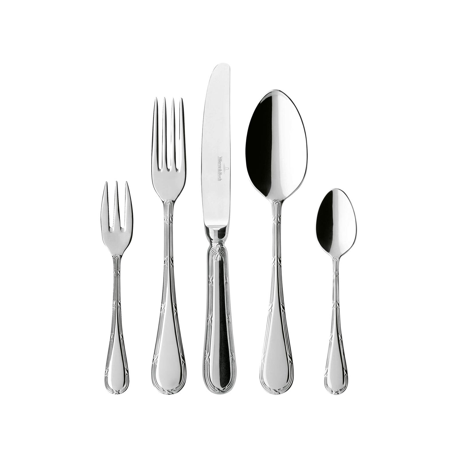 Besteck-Set VILLEROY & BOCH "Tafelbesteck Kreuzband Septfontaines 30er Set silber", silber, Essbesteck-Sets Image