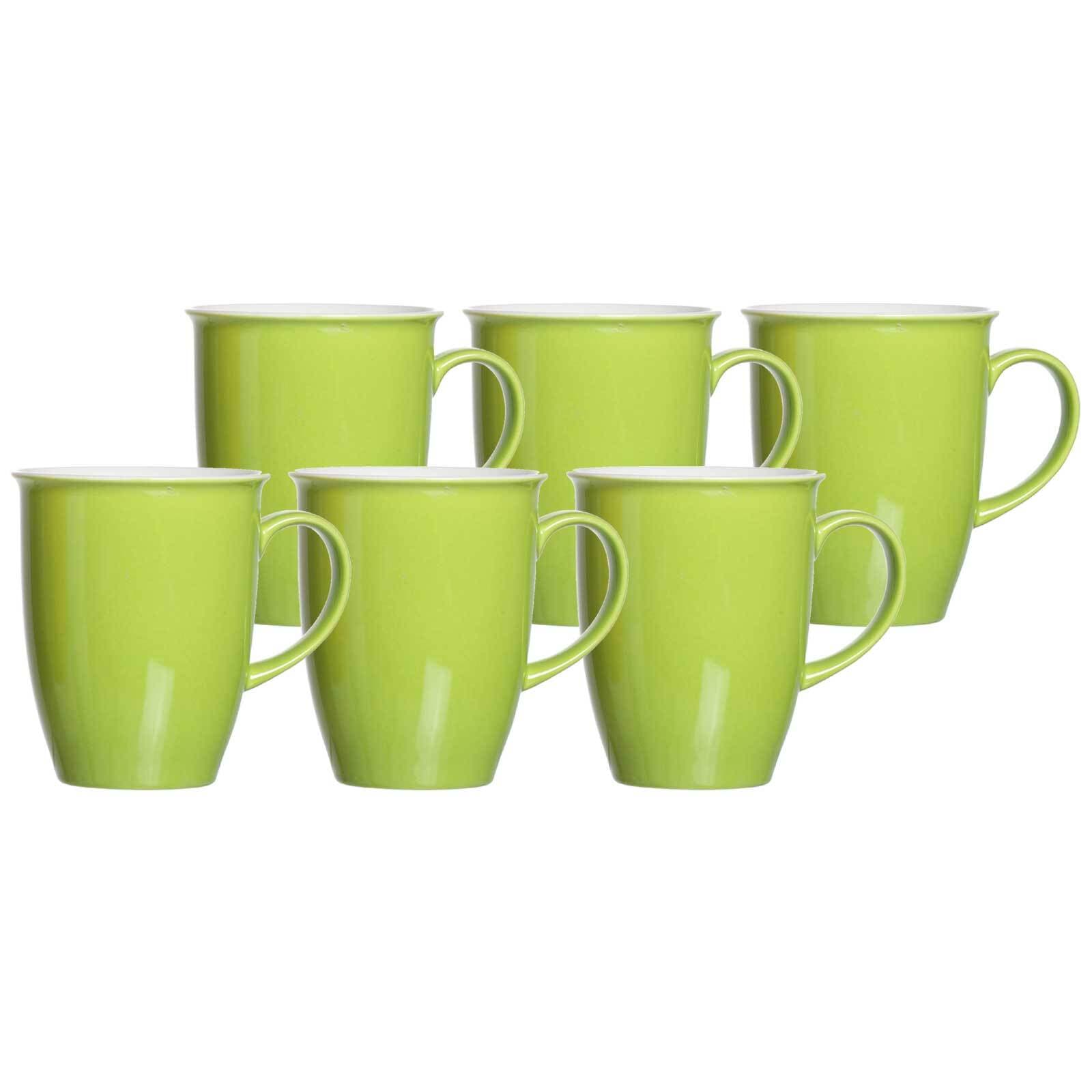 Becher RITZENHOFF & BREKER "Kaffeebecher Doppio 320 ml 6er Set", grün, 6 tlg., Porzellan, Trinkgefäße, Becher