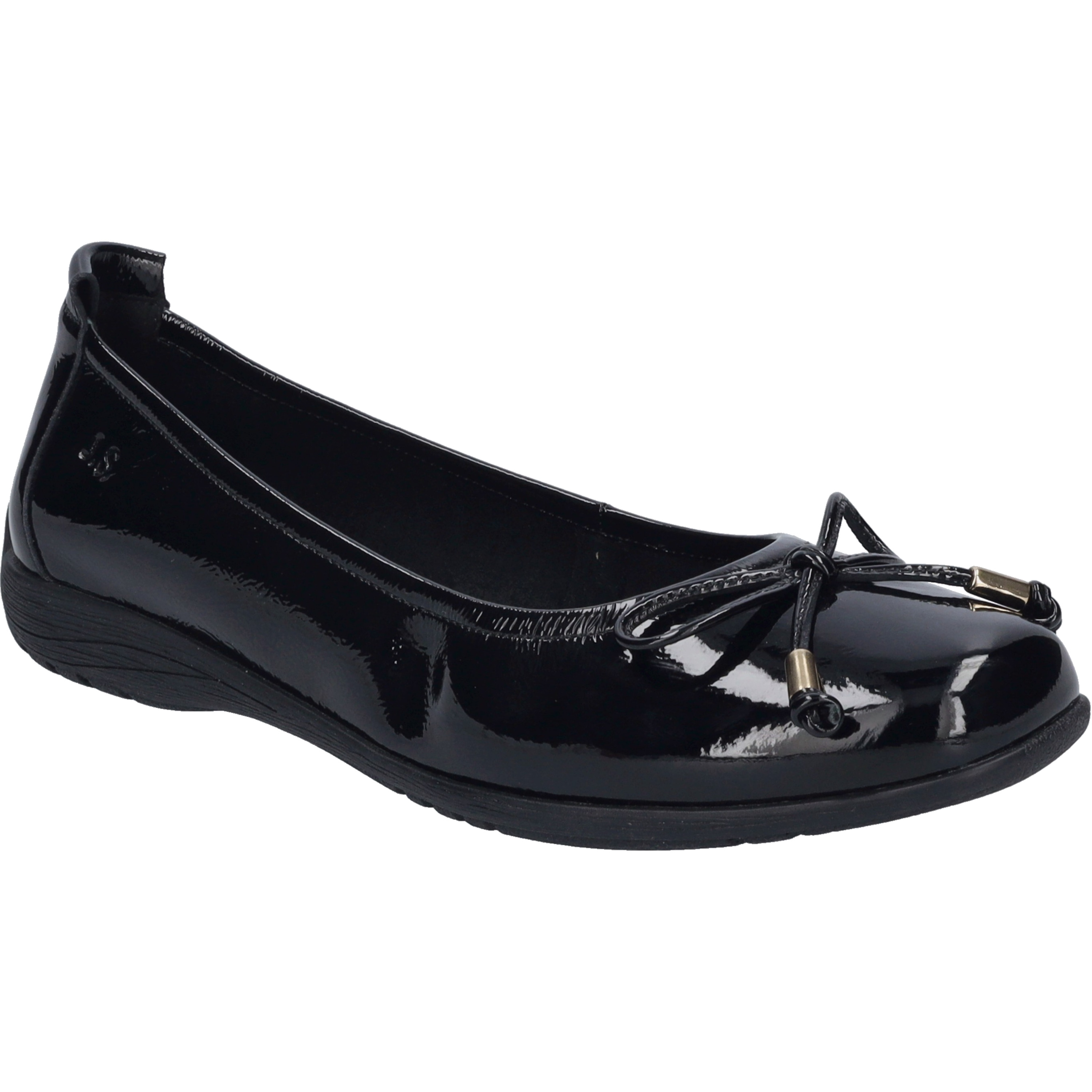 Ballerina JOSEF SEIBEL "Fenja 09, black-black", Damen, Gr. 41, schwarz (schwarz, schwarz), Obermaterial: 100% Rindsleder Leather cow., Schuhe Ballerina