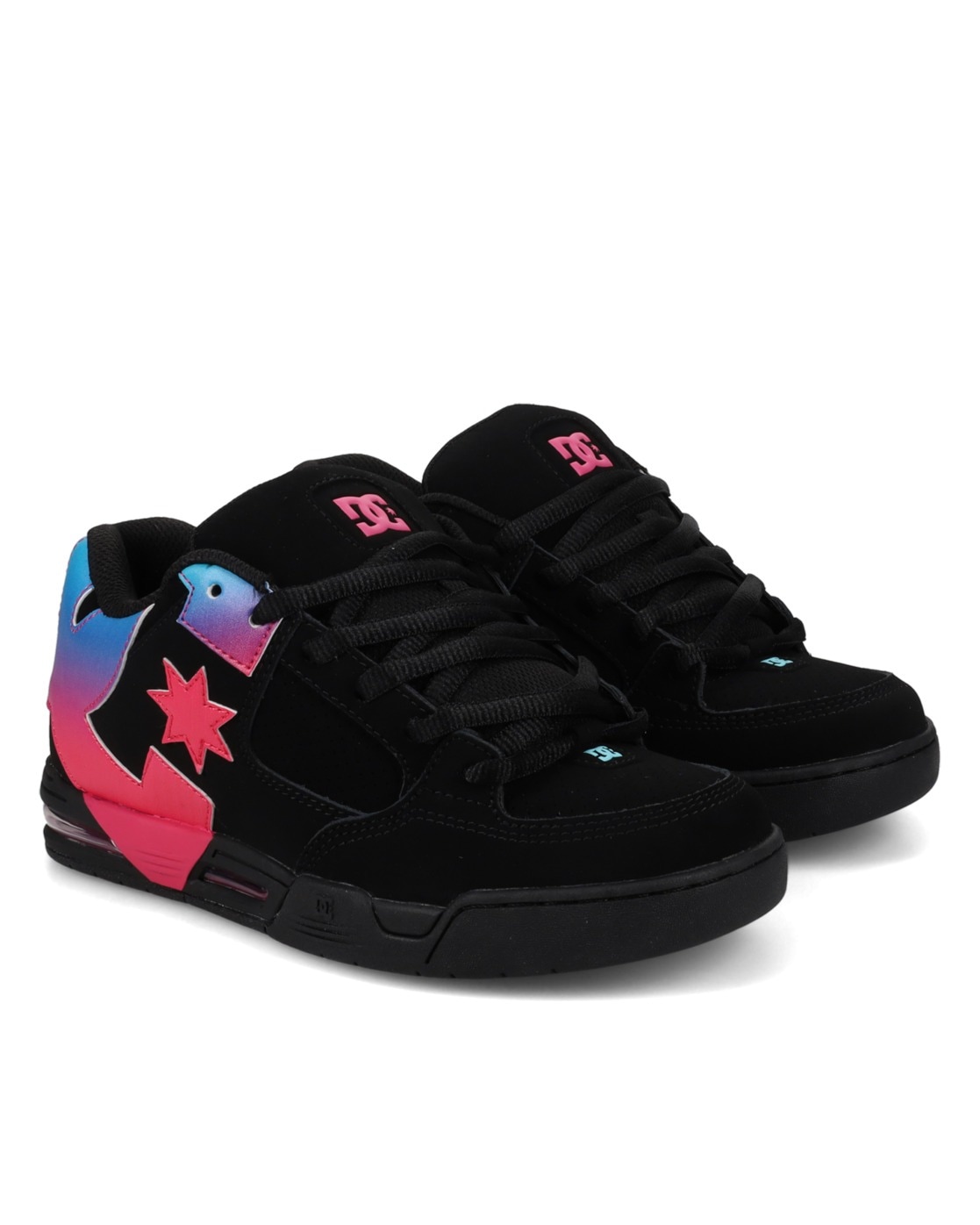 Sneaker DC SHOES "Command", Damen, Gr. 5(36), schwarz, multi, Obermaterial:52.53% Leder + 47.47% Synthetic;, Schuhe Sneaker