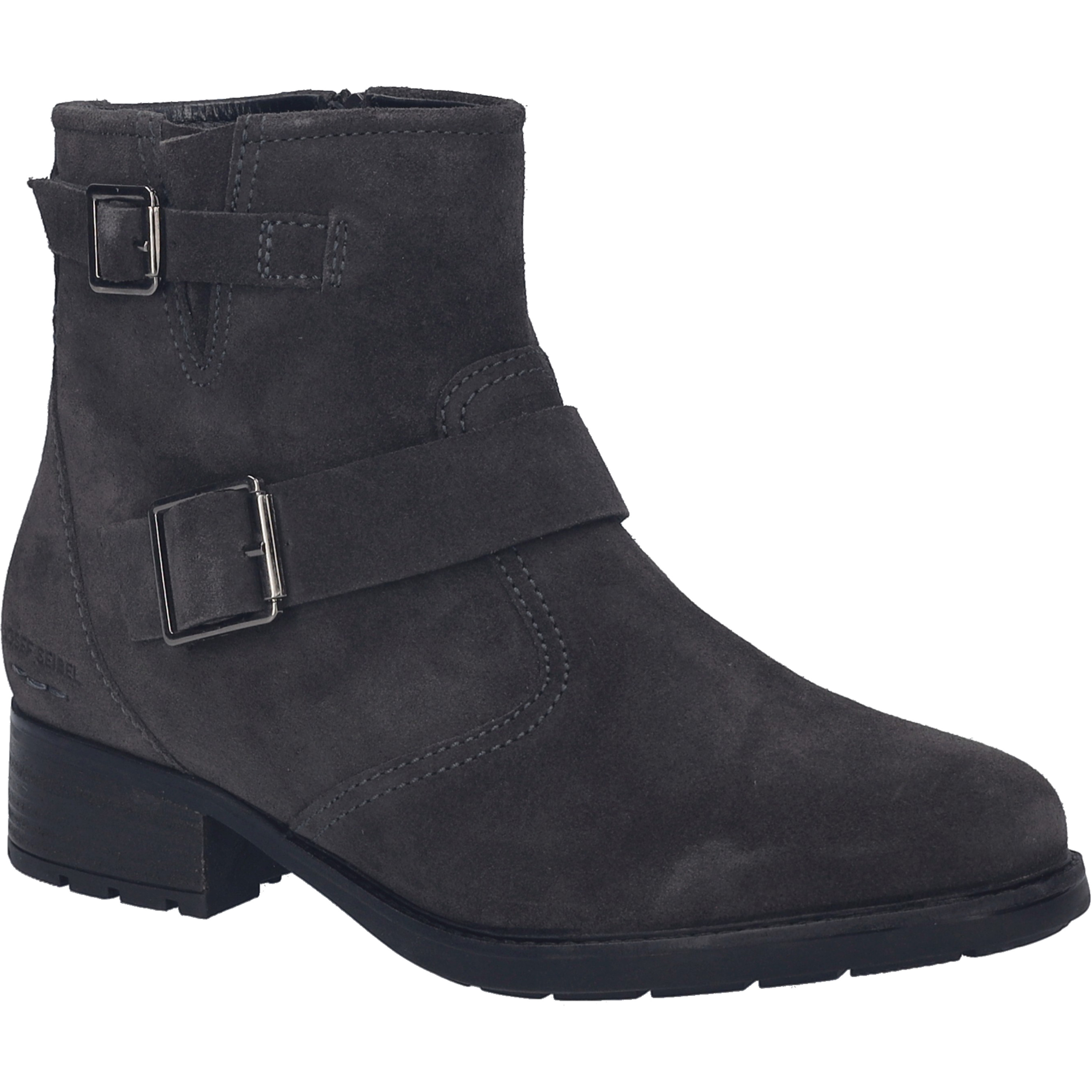 Stiefelette JOSEF SEIBEL "Kate 21, titan", Damen, Gr. 43, grau (titan), Obermaterial: 100% Rindsleder Leather cow., Schuhe Stiefelette