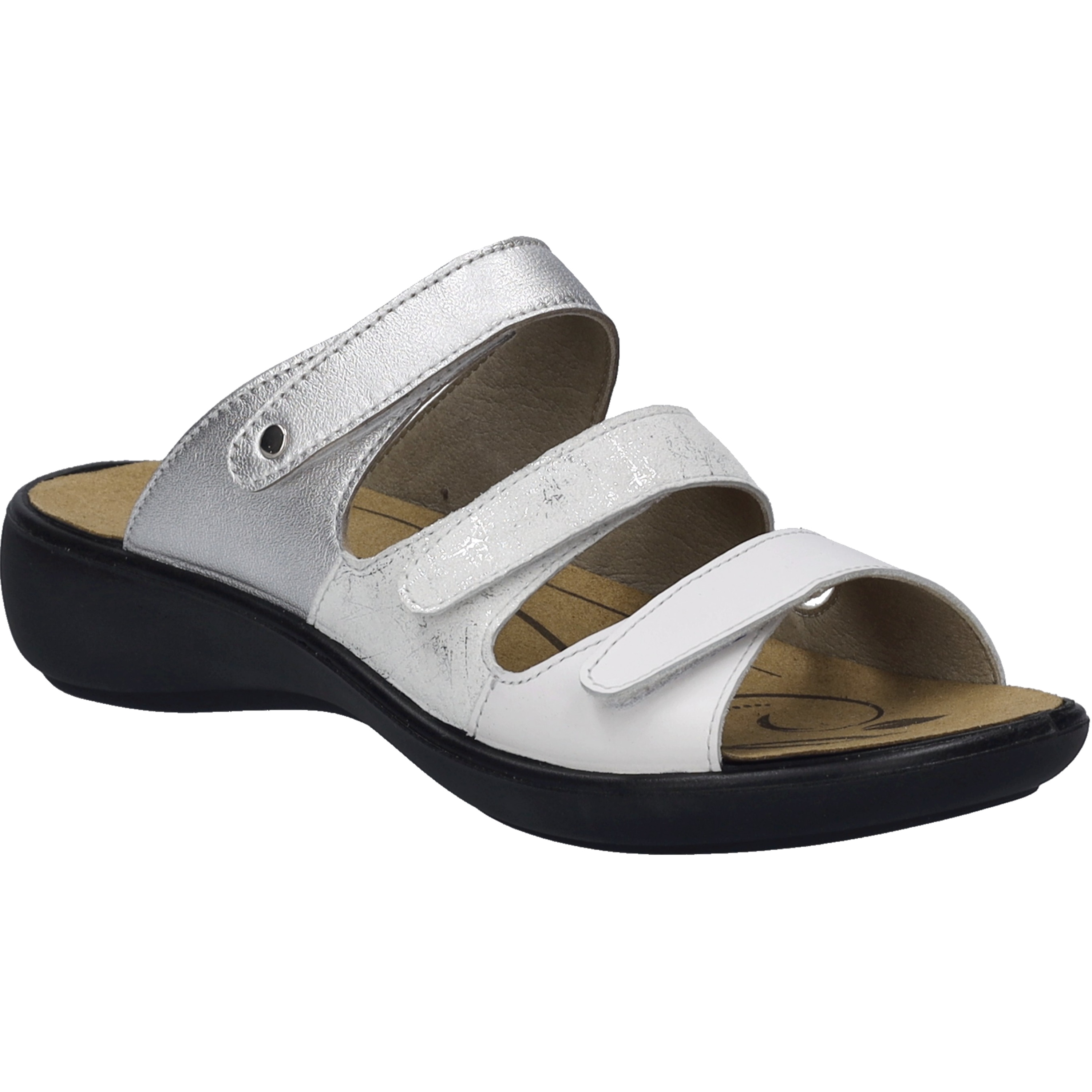 Sandale JOSEF SEIBEL "Ibiza 10, weiss-multi", Damen, Gr. 44, weiß (weiß, multi), Obermaterial: 100% Rindsleder Leather cow., Schuhe Sandale