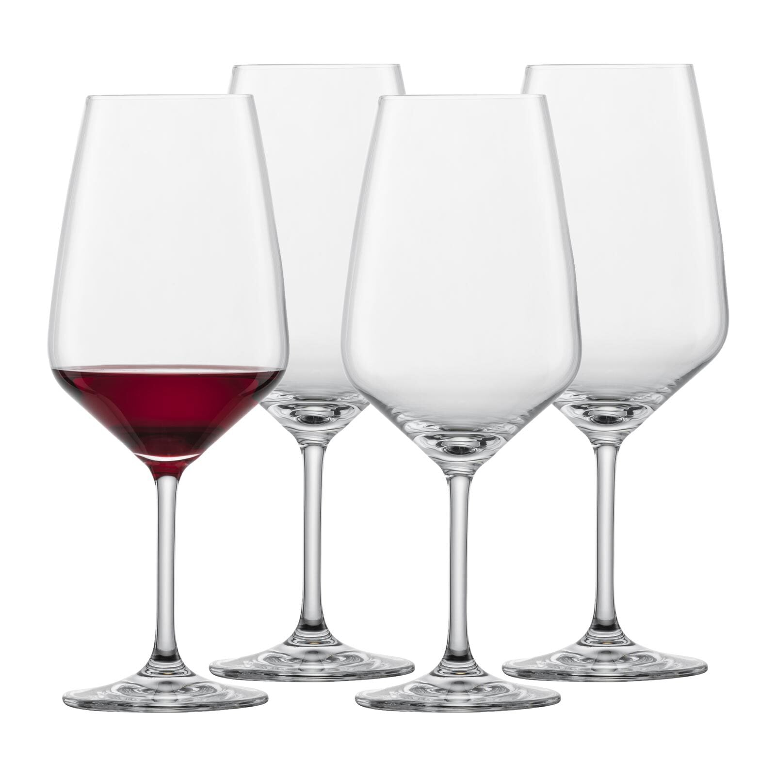 Rotweinglas SCHOTT-ZWIESEL "Bordeauxgläser Tulip 656 ml 4er Set transparent", bunt (transparent), 4 tlg., Glas, Trinkgefäße, Rotweinglas Image