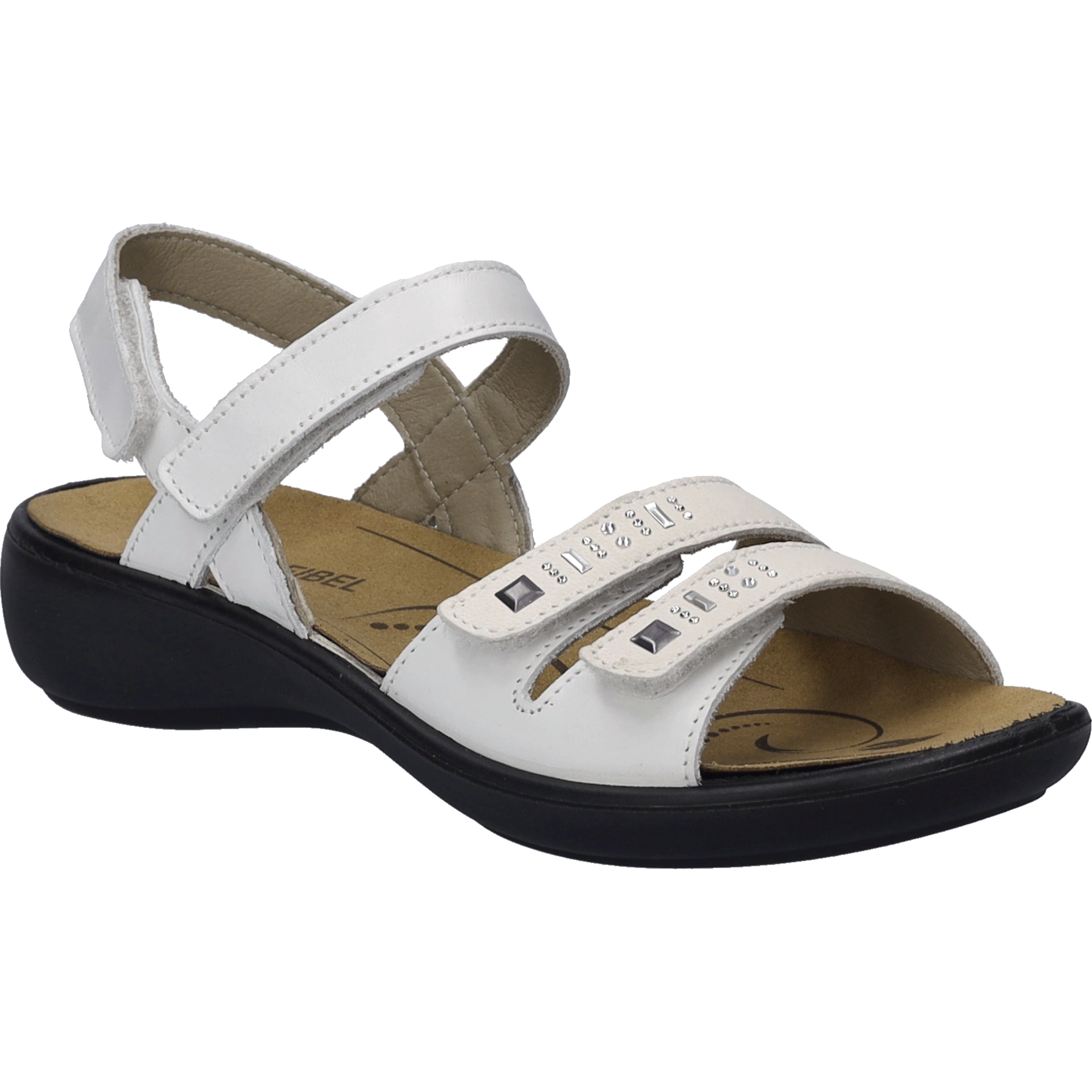 Sandale JOSEF SEIBEL "Ibiza 86, weiss", Damen, Gr. 37, weiß, Obermaterial: 100% Rindsleder Leather cow., Schuhe Sandale