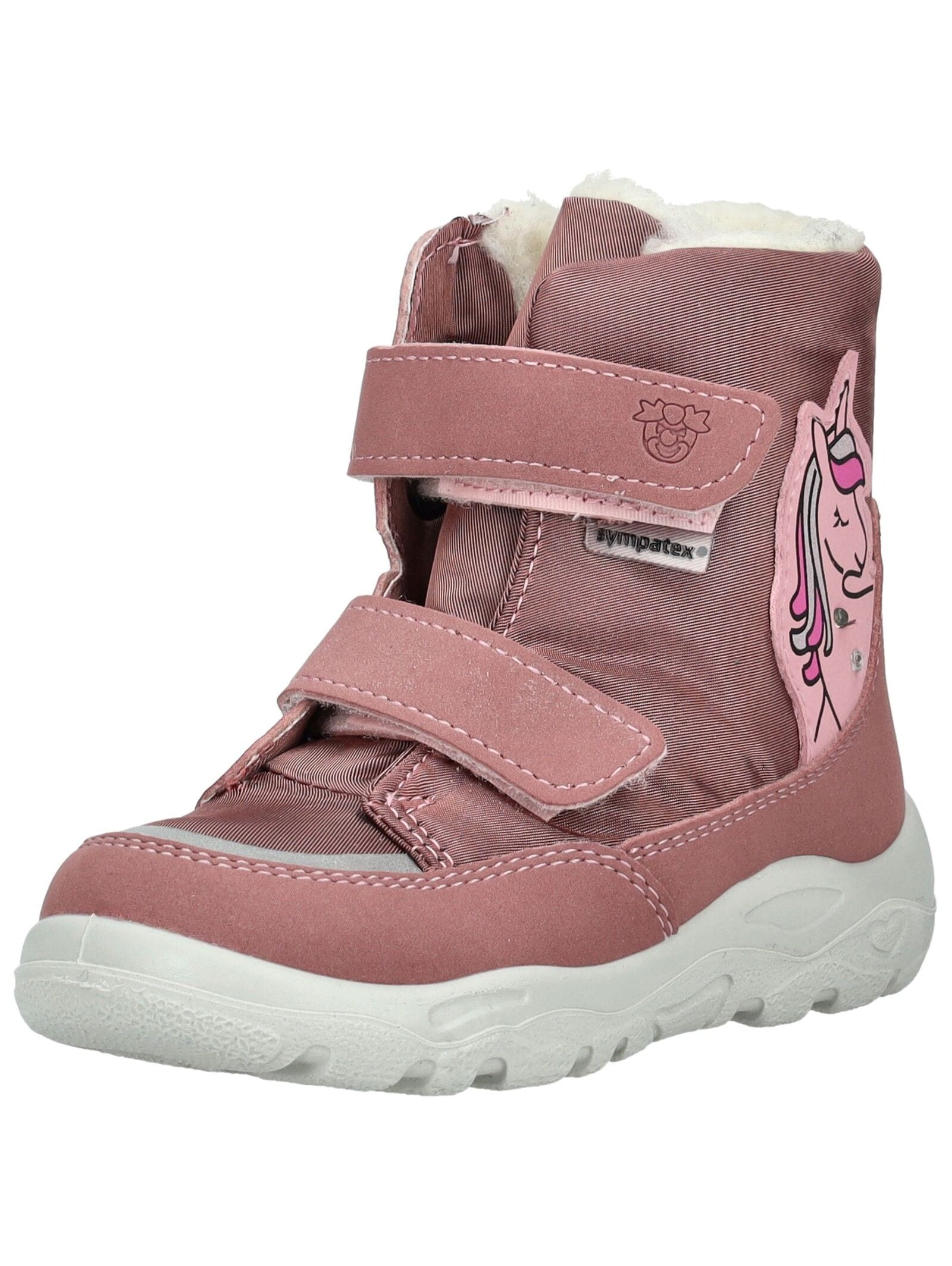 Stiefelette PEPINO "Pepino Stiefelette Synthetik/Textil", Damen, Gr. 24, rosa, Synthetik, Textil, Schuhe Stiefelette