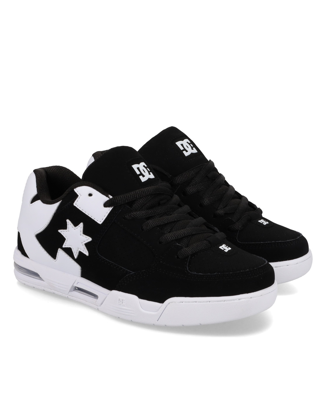 Sneaker DC SHOES "Command", Damen, Gr. 10(42), schwarz, weiß, Obermaterial:52.53% Leder + 47.47% Synthetic;, Schuhe Sneaker