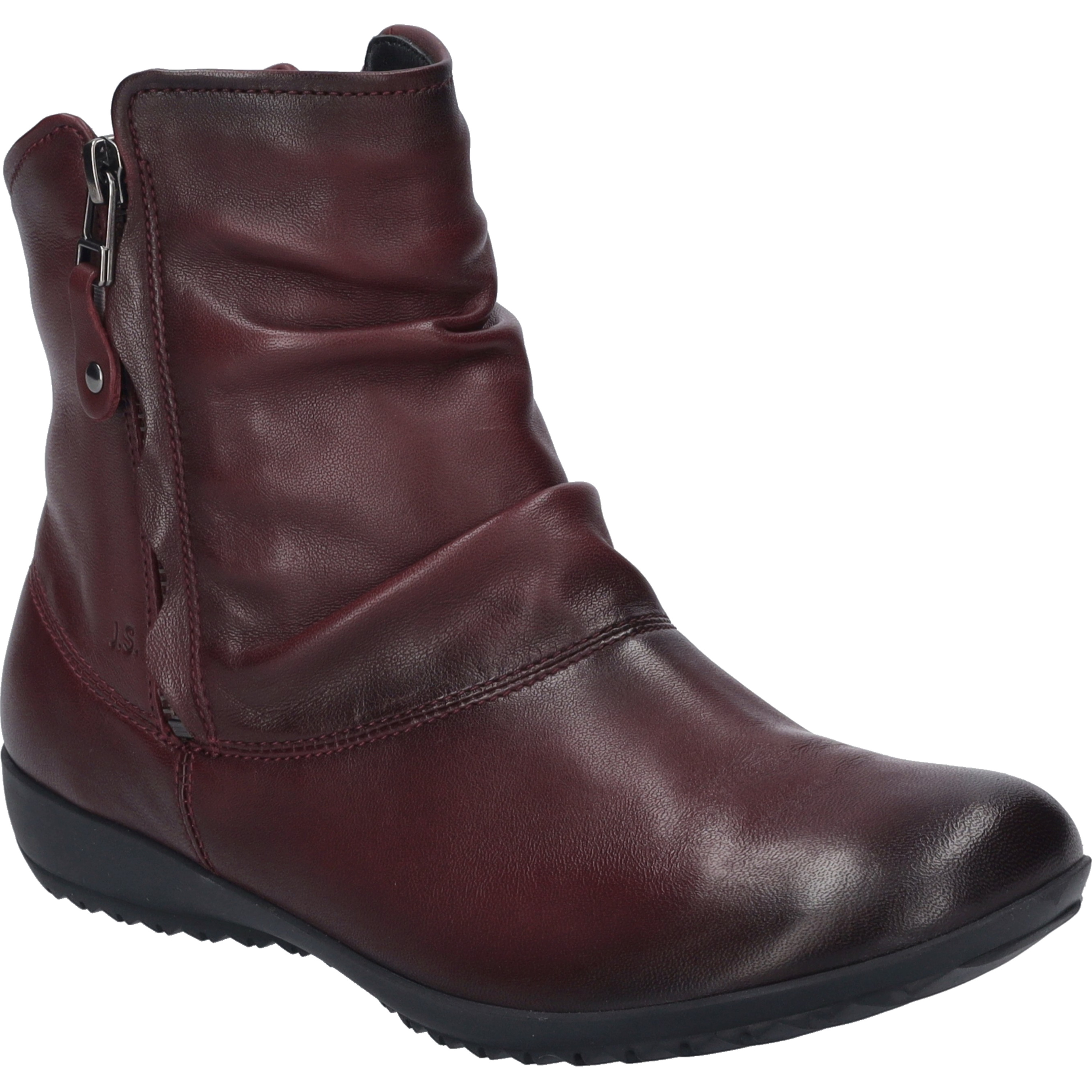 Stiefelette JOSEF SEIBEL "Naly 24, rot", Damen, Gr. 38, rot (bordo), Obermaterial: 100% Rindsleder Leather cow., Schuhe Stiefelette