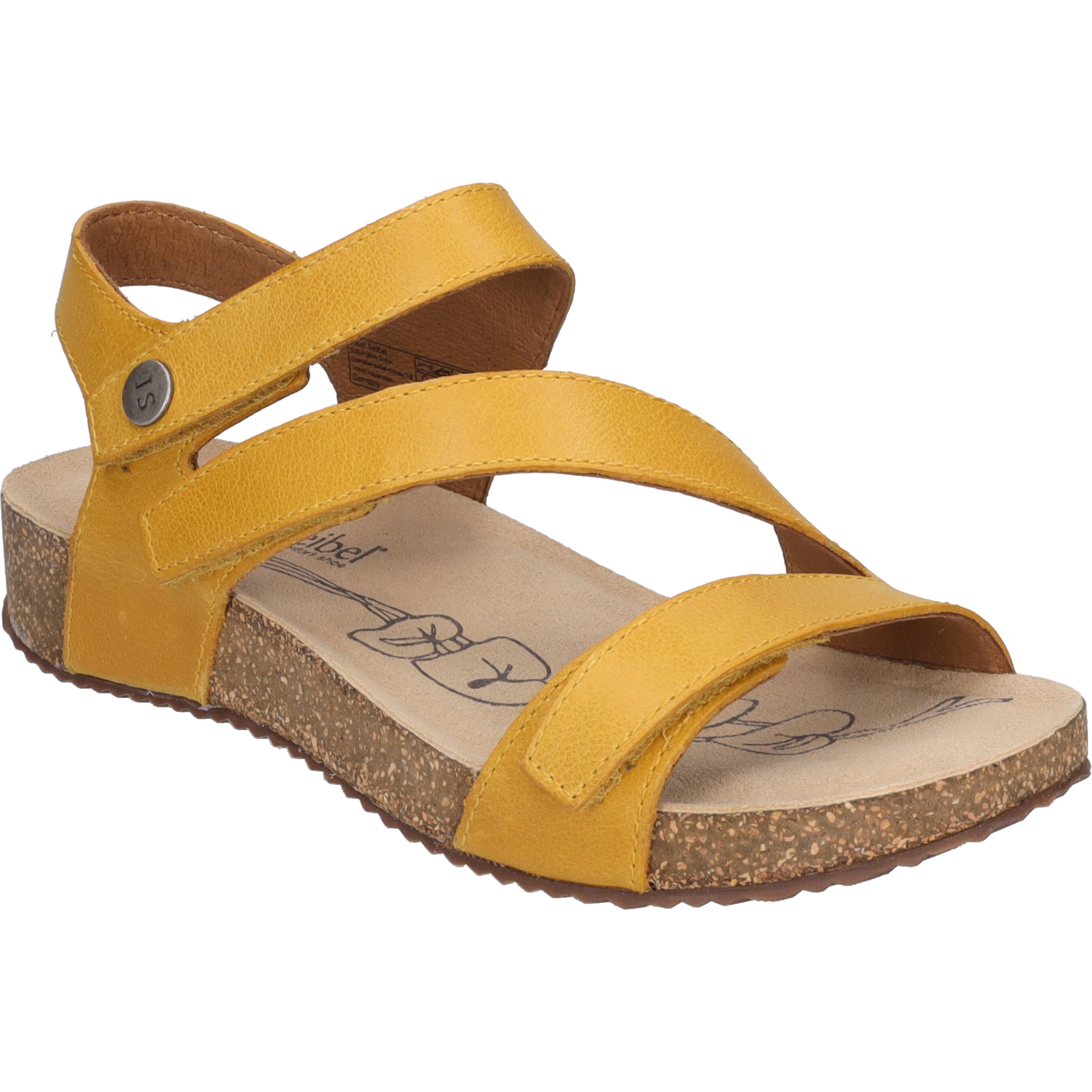 Sandale JOSEF SEIBEL "Tonga 25, gelb", Damen, Gr. 39, gelb, Obermaterial: 100% Rindsleder Leather cow., Schuhe Sandale