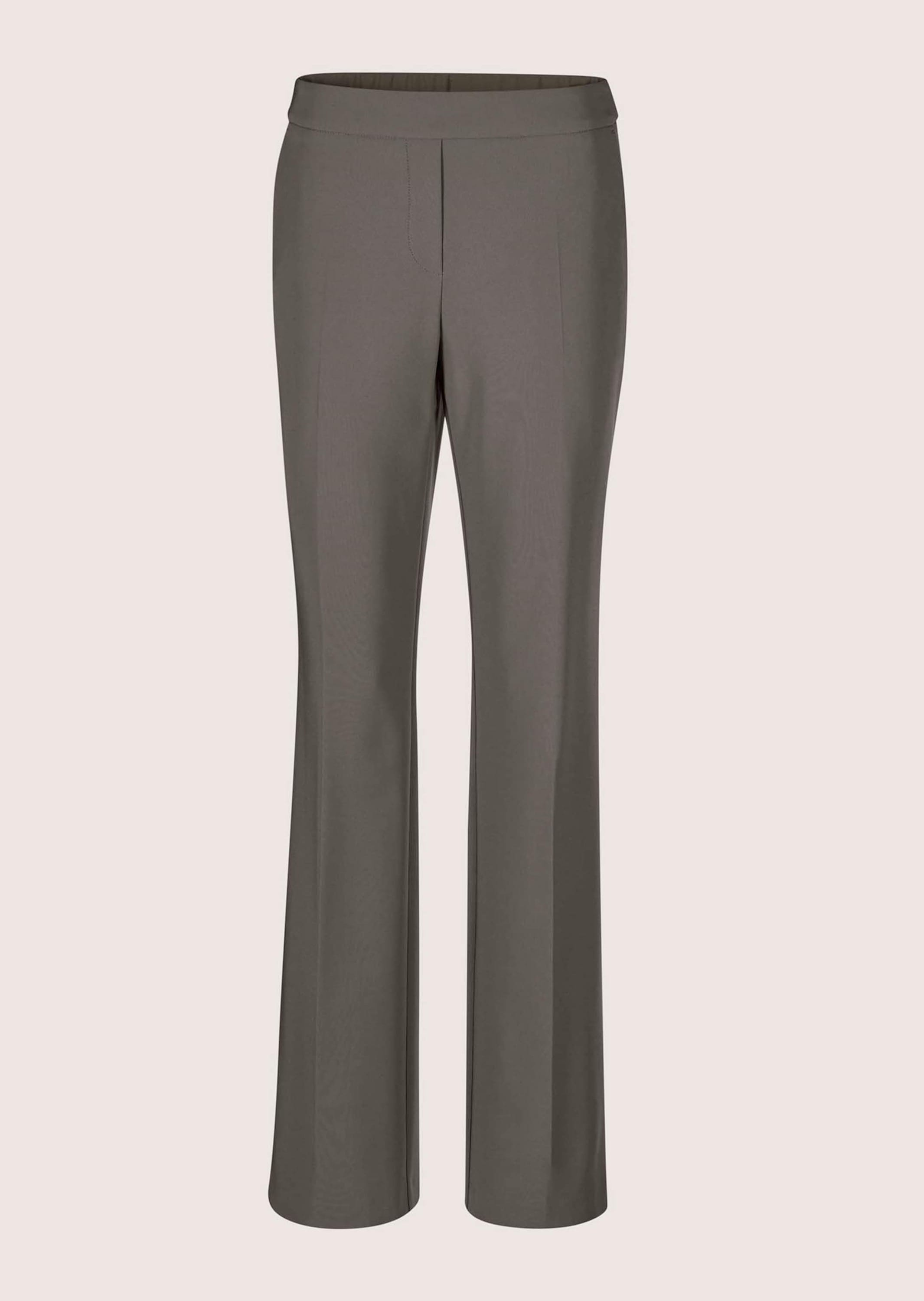 Stoffhose MADELEINE "Schlupfhose Elegante Damenhose mit Bügelfalten", Damen, Gr. 36, N-Gr, grau (graphit), Obermaterial: 88% Polyester PES. 12% Elasthan EL., Hosen Stoffhose