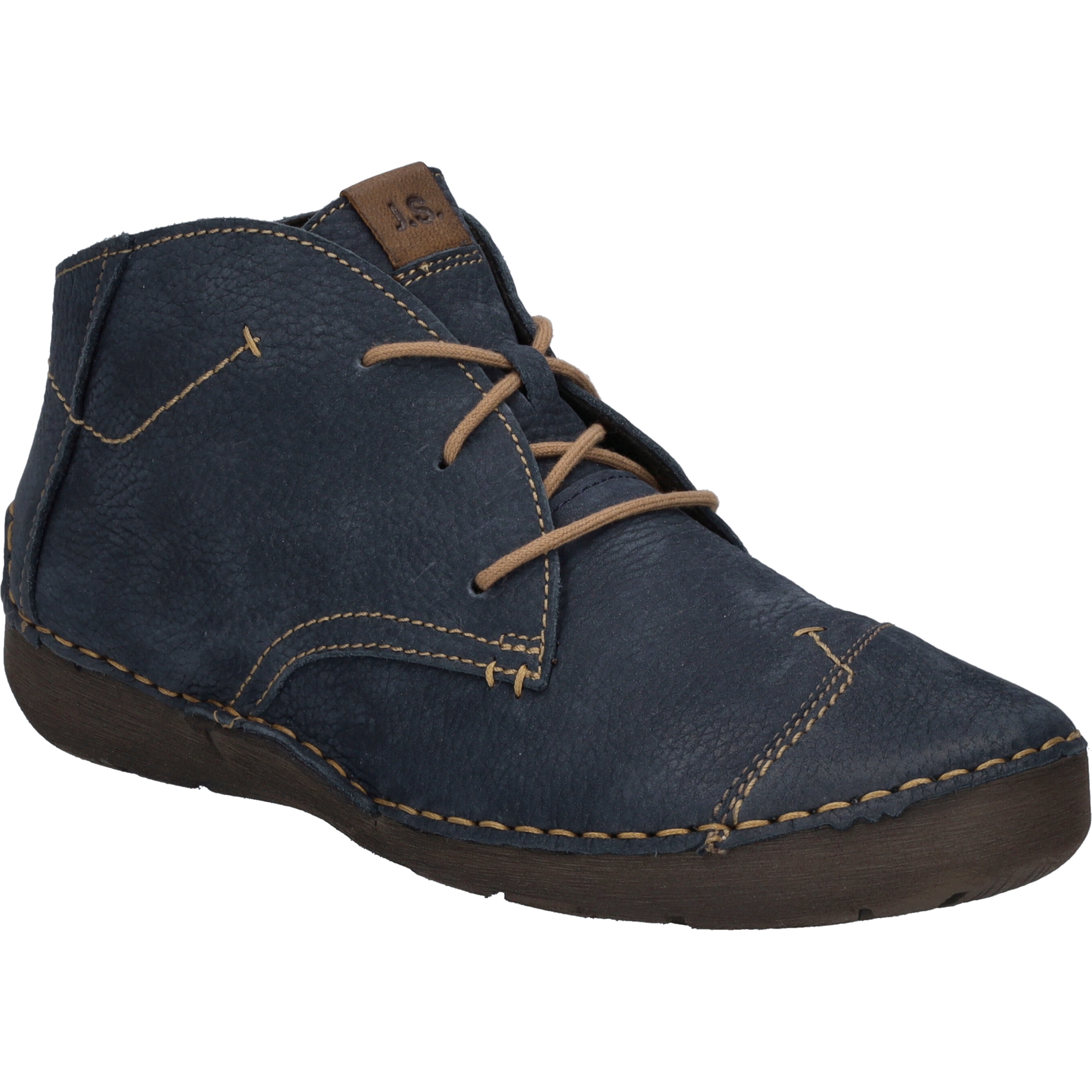 Stiefelette JOSEF SEIBEL "Fergey 18, blau", Damen, Gr. 38, blau, Obermaterial: 100% Rindsleder Leather cow., Schuhe Stiefelette