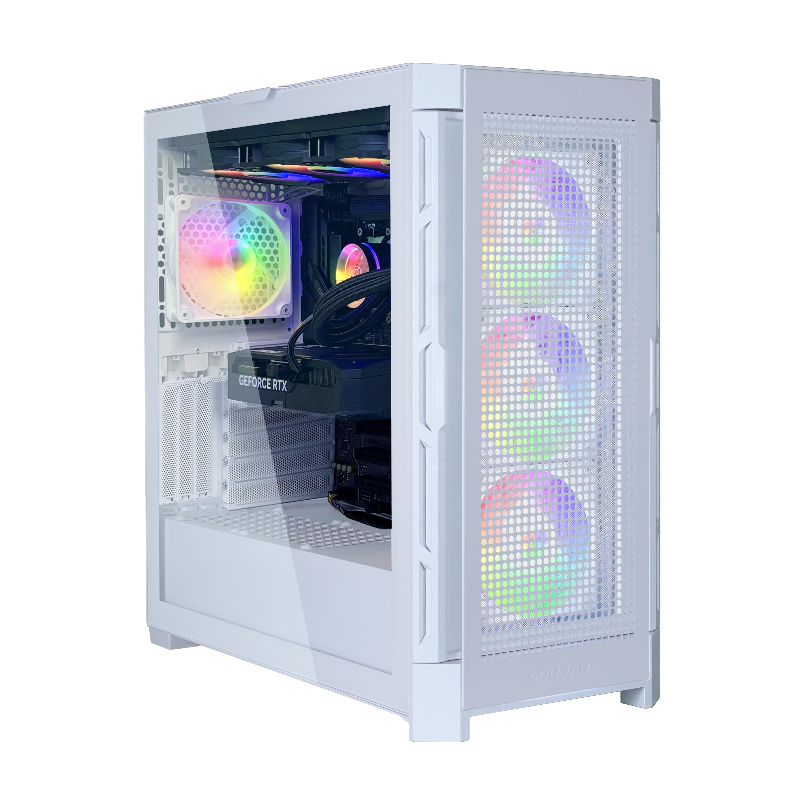 COUGAR Gaming-PC "DUOFACE PRO WT 7938 AMD Ryzen 5 9600X 32GB DDR5 1TB SSD RTX 5060Ti", weiß, Microsoft Windows 11 Home (64 Bit), 32 GB RAM 1.000 GB SSD, Desktop-PCs, Windows 11, DDR5 RAM, Wasserkühlung Image