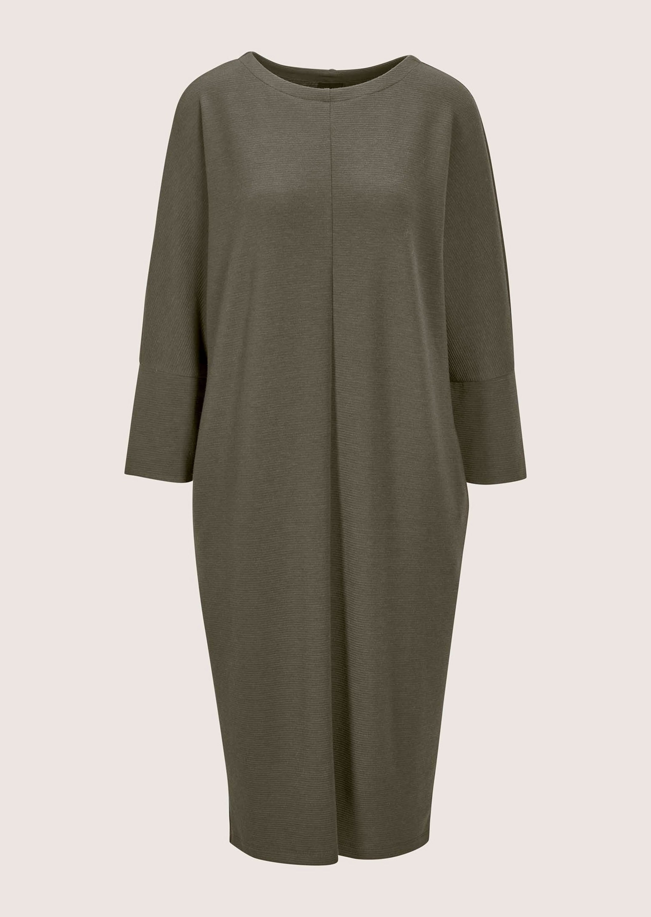 Sommerkleid MADELEINE "Kleid Elegantes Kleid mit Fledermausärmeln", Damen, Gr. 44, N-Gr, grün (khaki), Obermaterial: 75% Polyester PES. 20% Viskose CV. 5% Elasthan EL., Kleider Sommerkleid