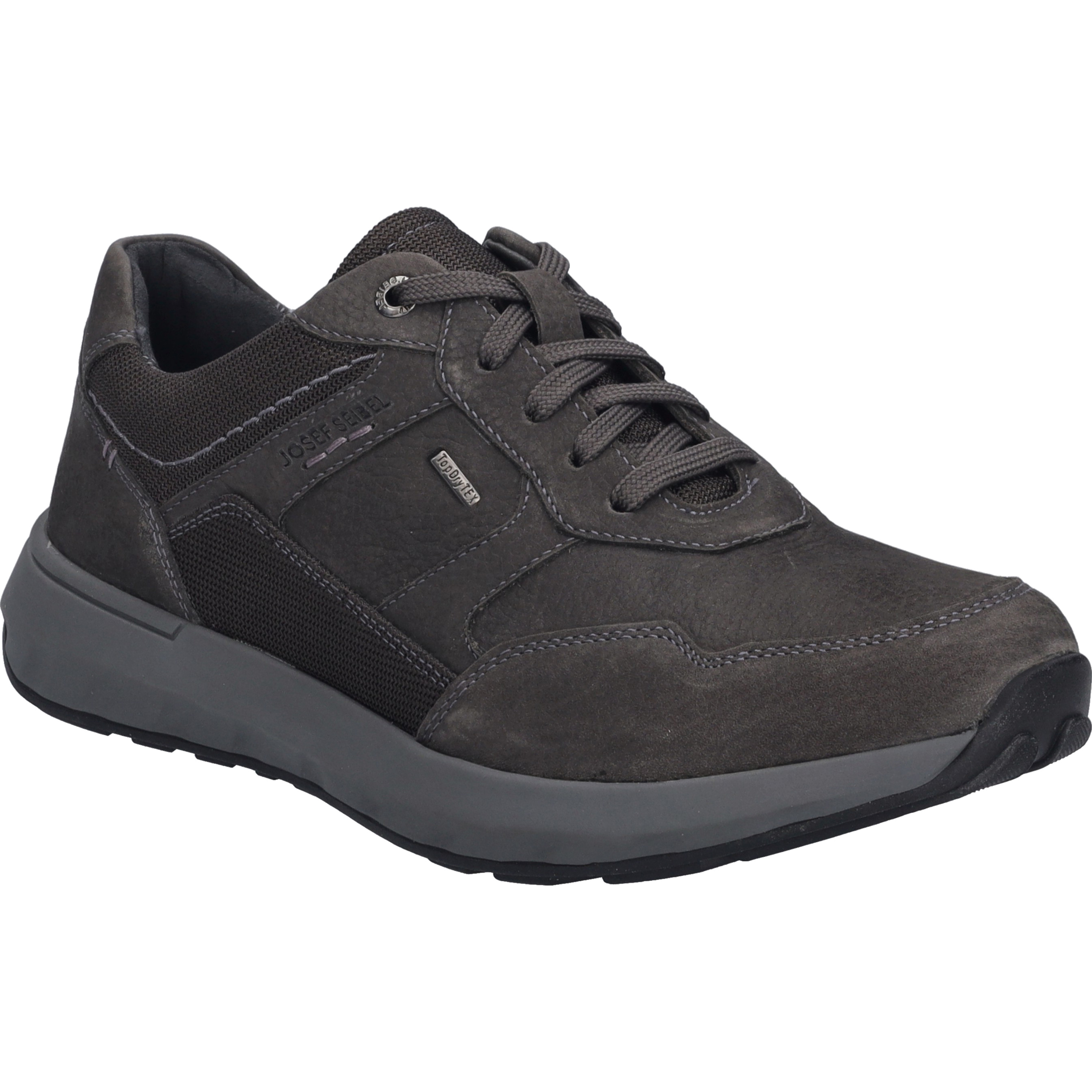 Sneaker JOSEF SEIBEL "Cameron 52, titan", Herren, Gr. 44, grau (titan), Obermaterial: 100% Rindsleder Leather cow., Schuhe Sneaker