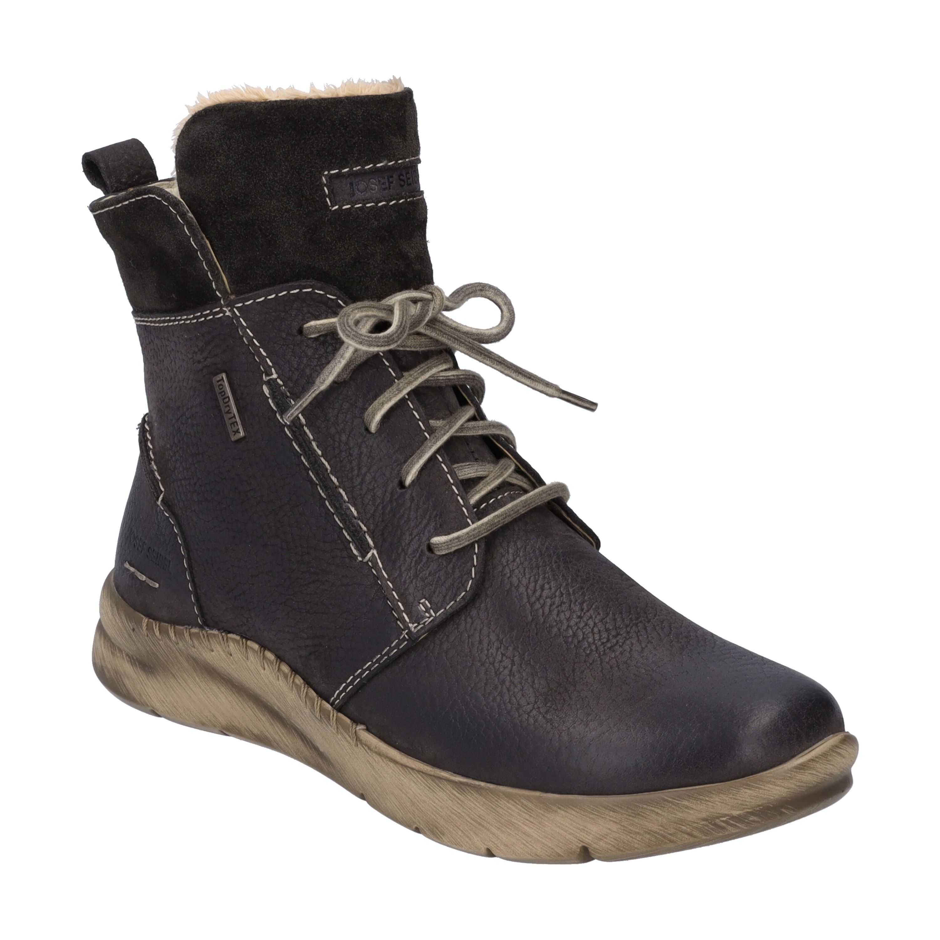 Stiefel JOSEF SEIBEL "Conny 53, titan", Damen, Gr. 42, grau (titan), Obermaterial: 100% Rindsleder Leather cow., Schuhe Stiefel