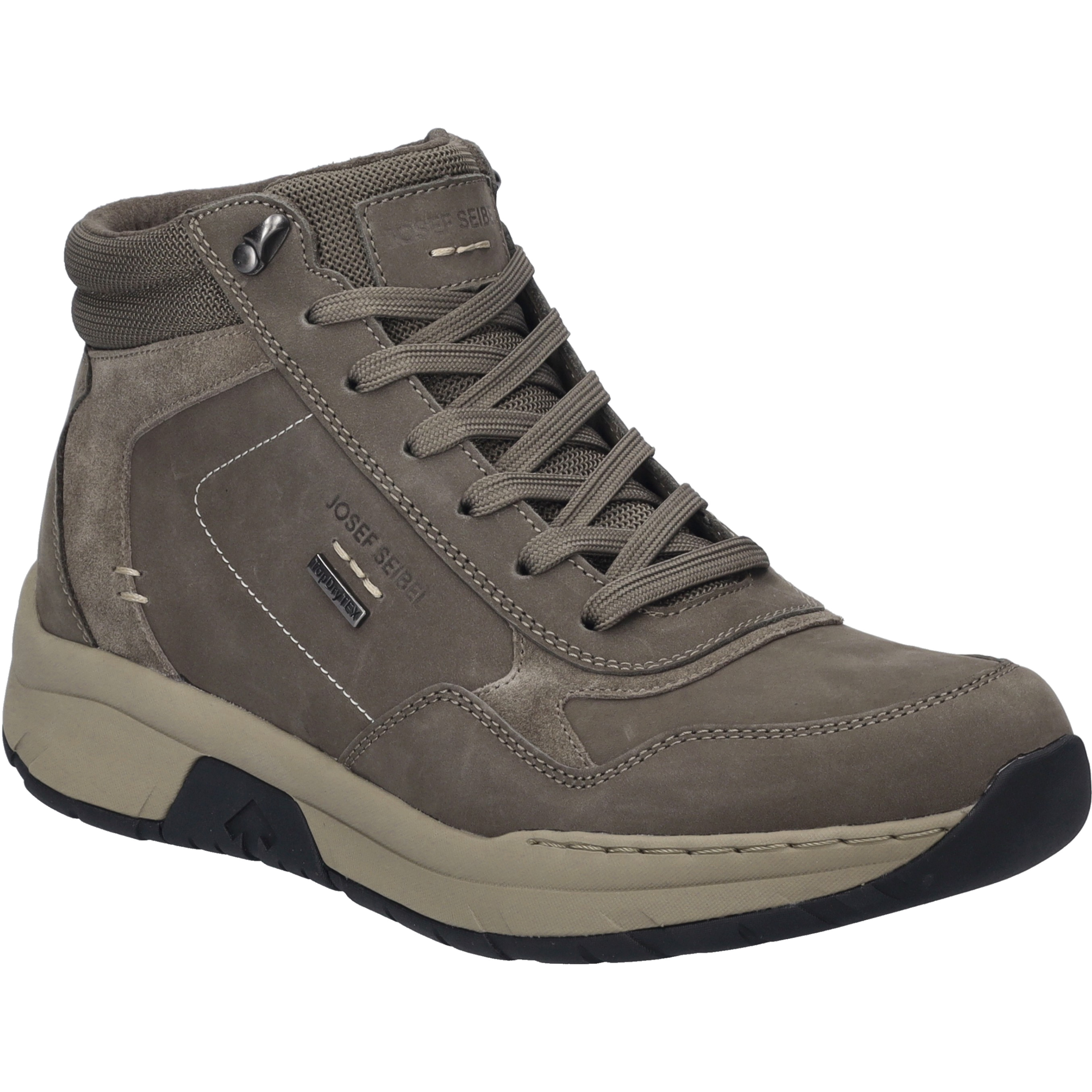 Sneaker JOSEF SEIBEL "Mitchell 55, taupe", Herren, Gr. 47, grau (taupe), Obermaterial: 80% Rindsleder Leather cow. 20% Textilmaterial TEXMAT., Schuhe Sneaker