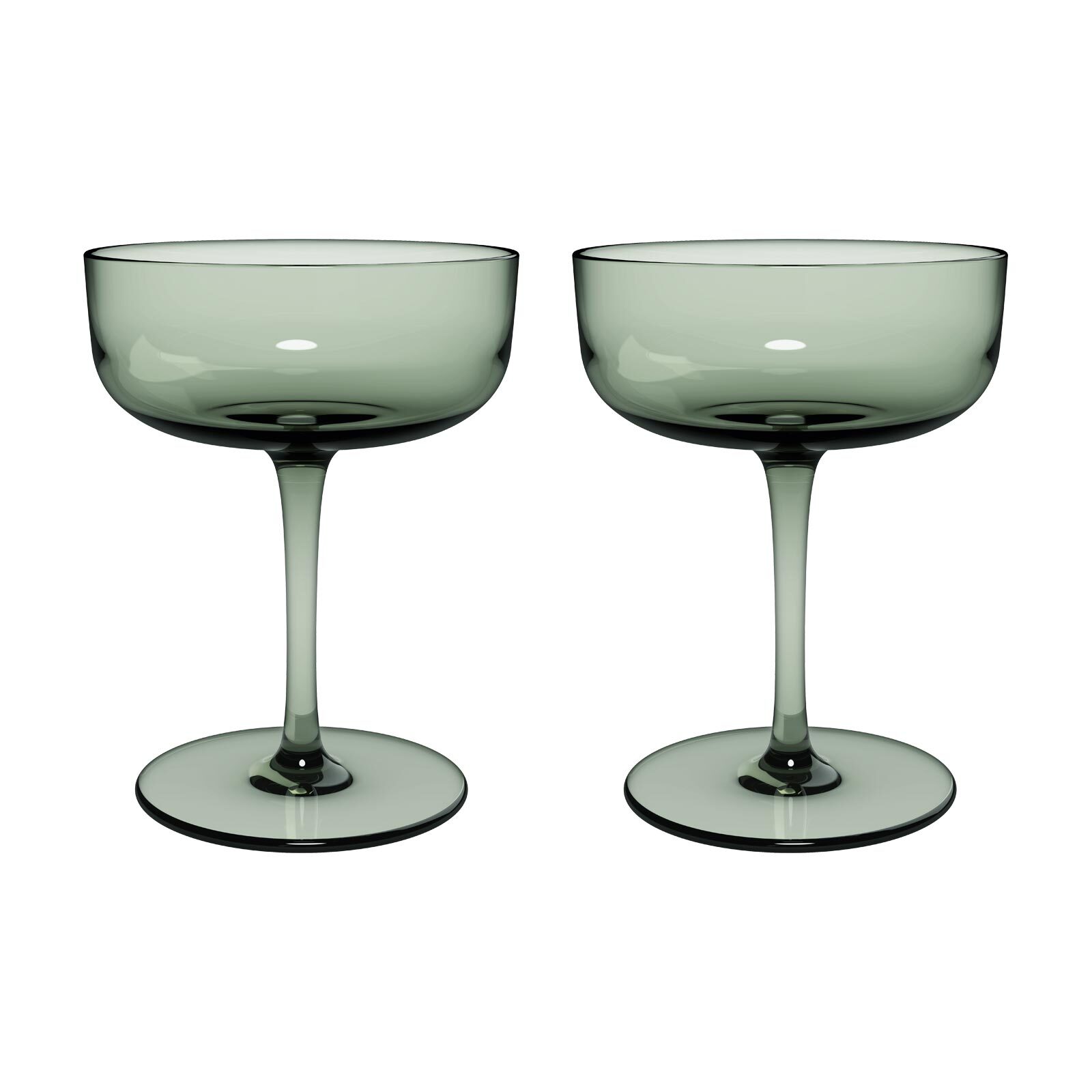 Sektglas "Sektschalen / Dessertschalen Like Glass 100 ml 2er Set", grün (sage), 2 tlg., Glas, LIKE. BY VILLEROY & BOCH, Trinkgefäße Image
