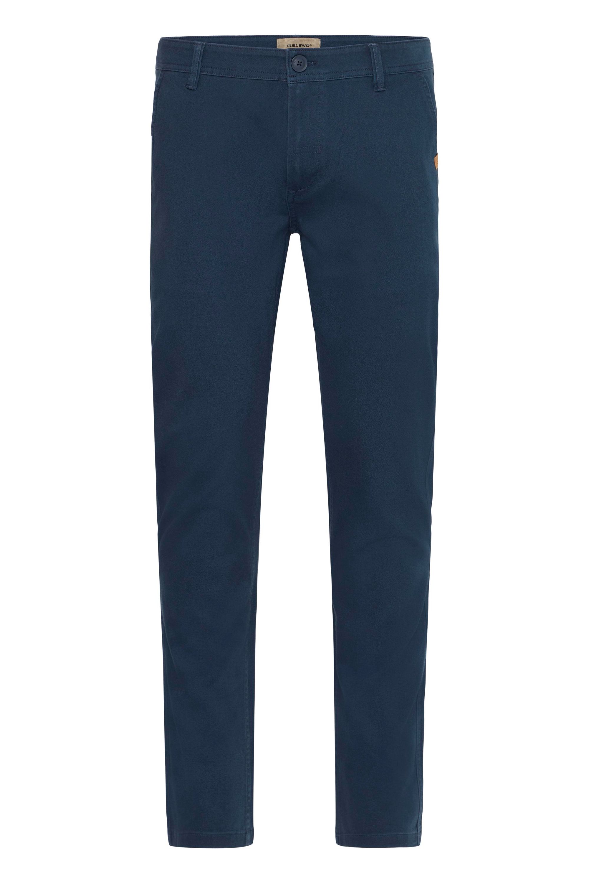 Chinohose BLEND "Chinohose BHTirak", Herren, Gr. 33, Länge 33, blau (marineblaus), Obermaterial: 98% Baumwolle CO. 2% Elasthan EL., Hosen Chinohose Image