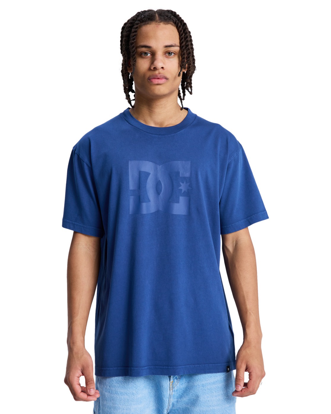 T-Shirt DC SHOES "DC Star Pigment Dye", Herren, Gr. M, estate blau, Obermaterial: 75% Walkfrottier, 25% Walkfrottier;, Shirts T-Shirt