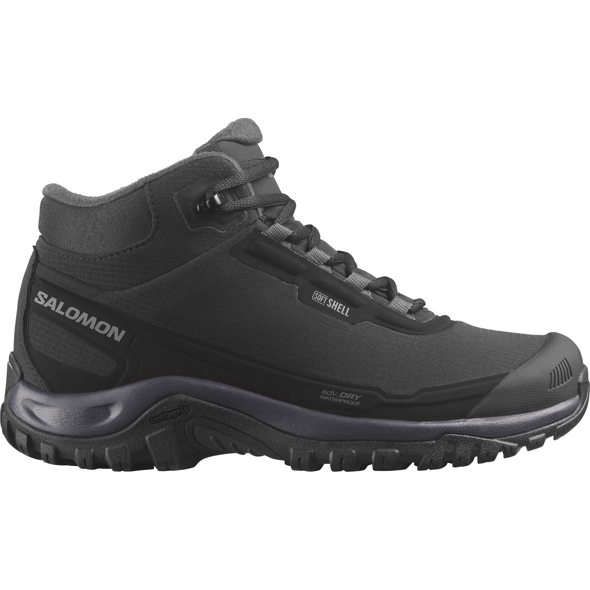 Winterstiefel SALOMON "SHELTER WP W", Damen, Gr. 41, schwarz, nine iron, excalibur, Synthetik, Textil, Schuhe Winterstiefel, Winterschuhe, Winterboots, Snowboots, wasserdicht