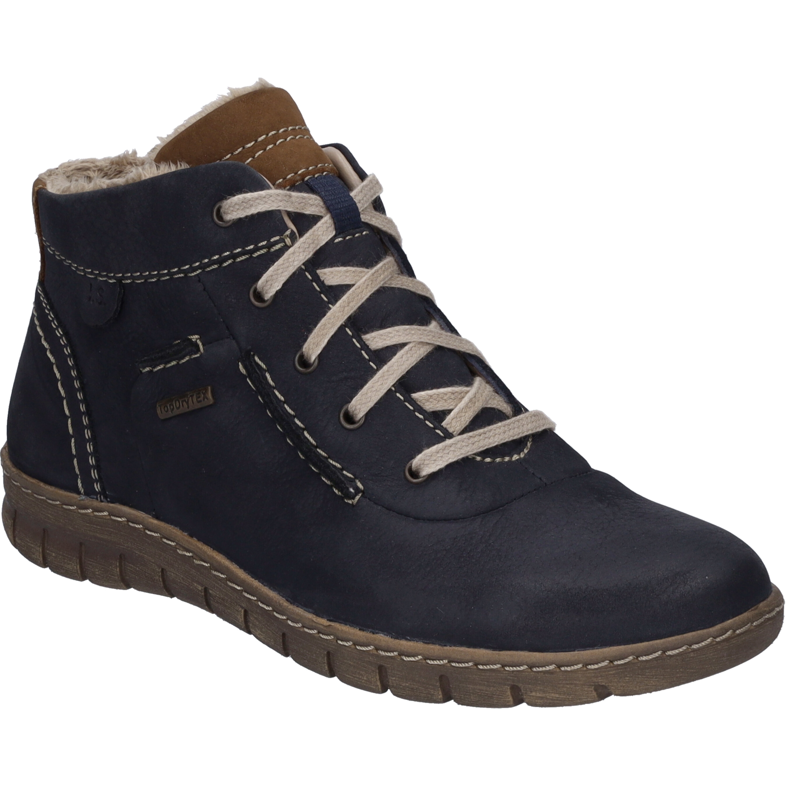 Stiefelette JOSEF SEIBEL "Steffi 53, ocean-kombi", Damen, Gr. 40, blau (ocean, kombi), Obermaterial: 100% Rindsleder Leather cow., Schuhe Stiefelette