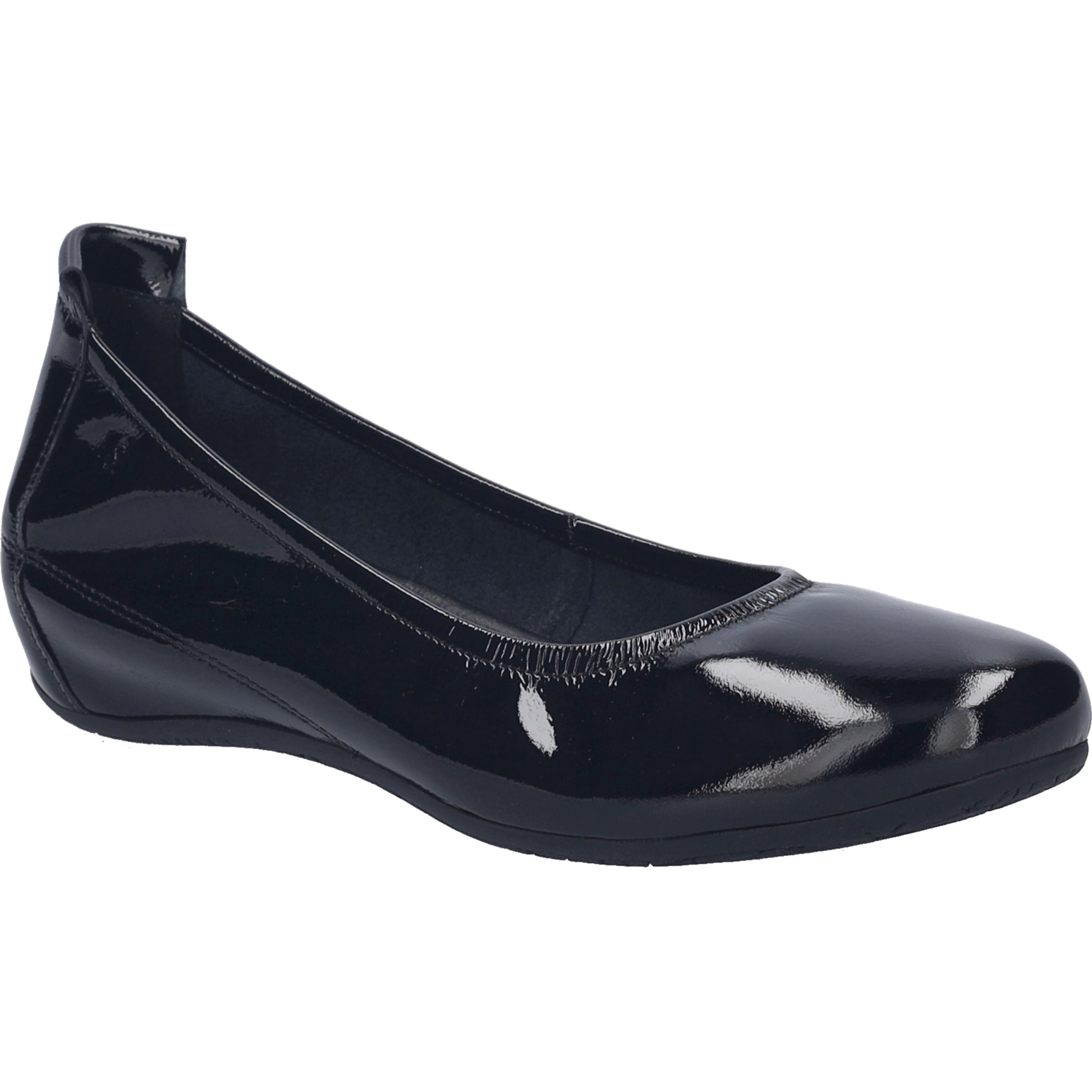 Ballerina JOSEF SEIBEL "Florina 05, black-black", Damen, Gr. 38, schwarz (schwarz, schwarz), Obermaterial: 100% Rindsleder Leather cow., Schuhe Ballerina